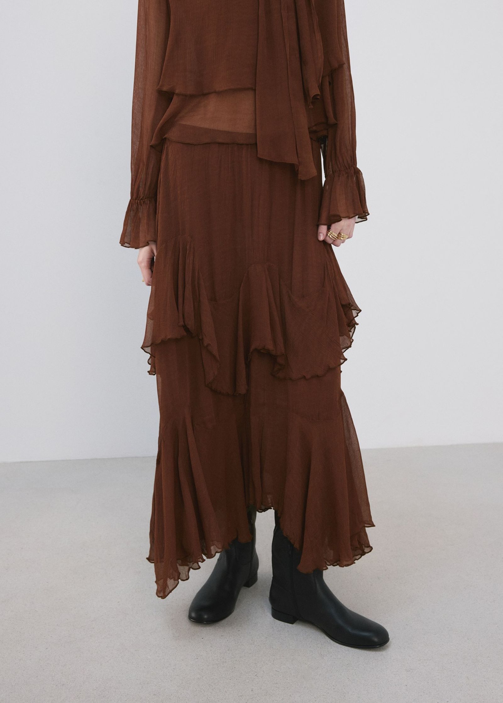 Falda boho de Mango.