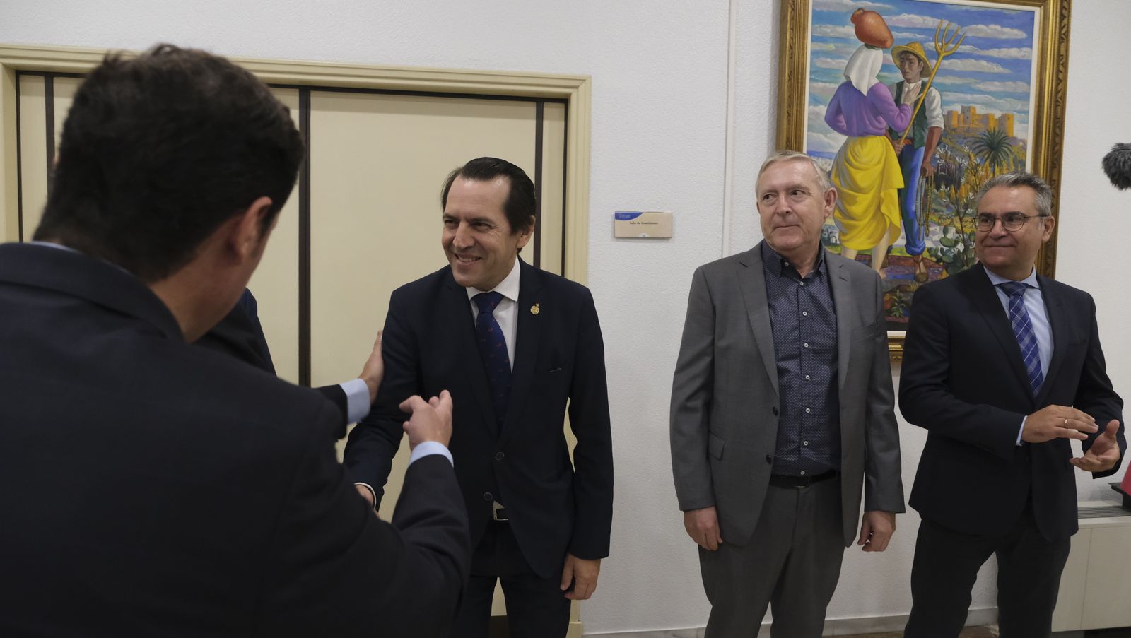 Imágenes de la visita del Consejero de Presidencia, Antonio Sanz, a la Diputación de Almería