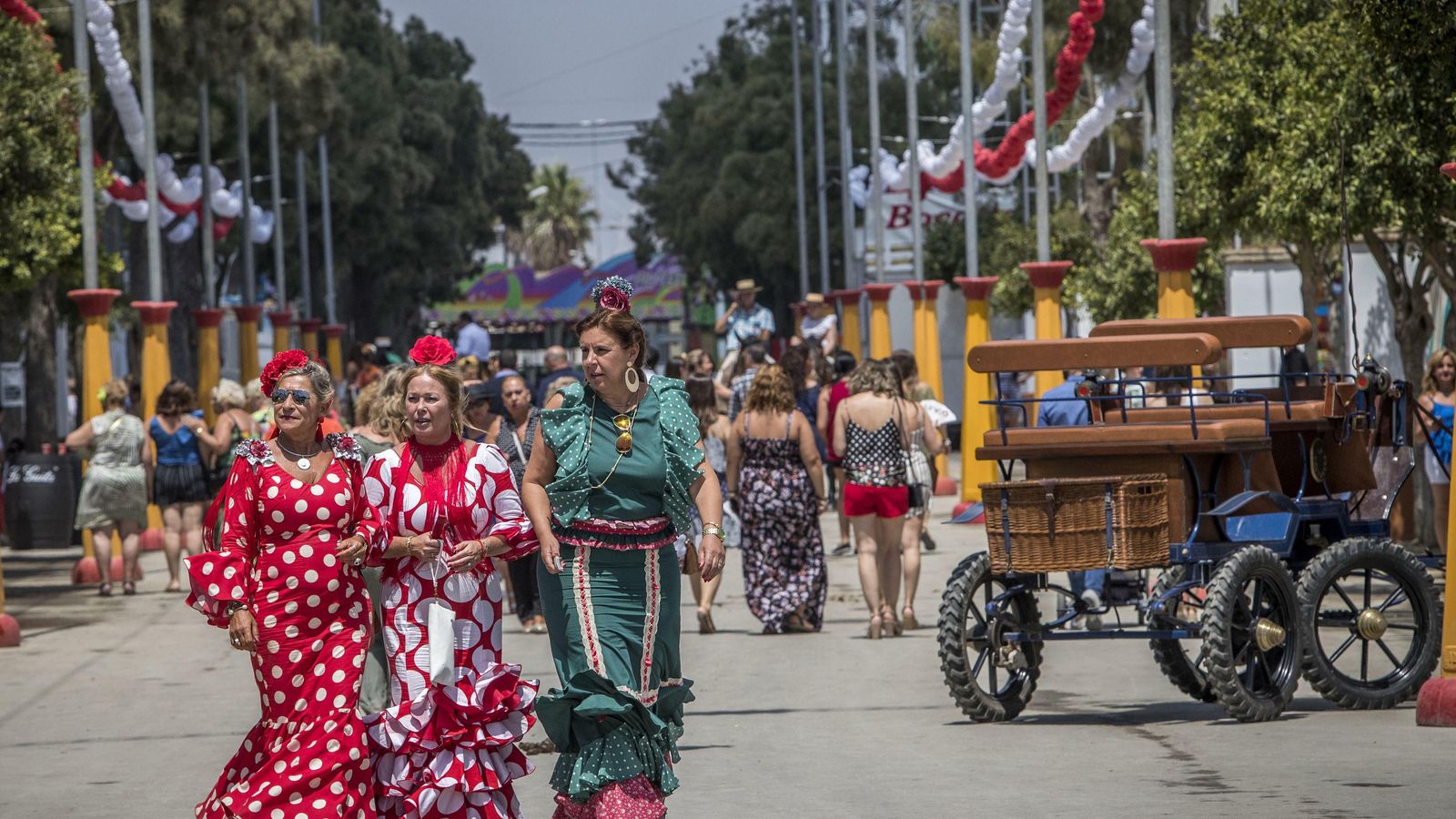 Flamencas en la Feria.