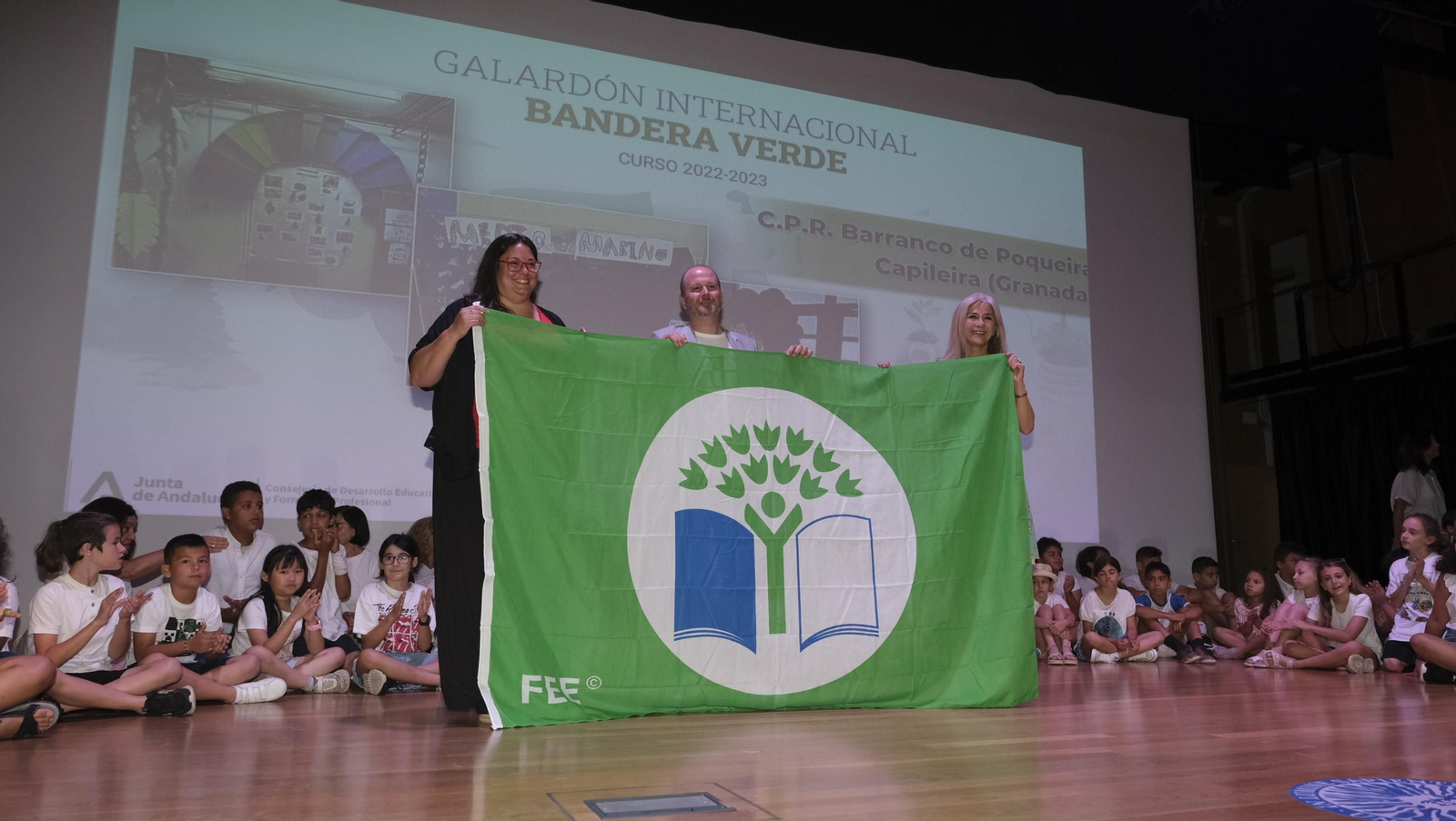 Entrega de banderas verdes a colegios de Andalucía, en Almería