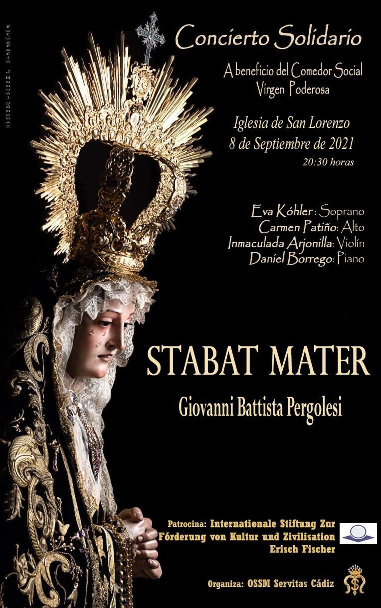 Detalle del cartel del concierto.