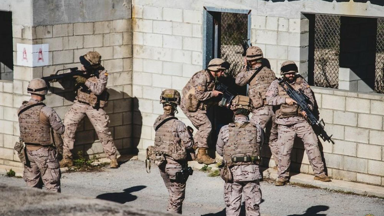 En el polígono de la Base de Rota.