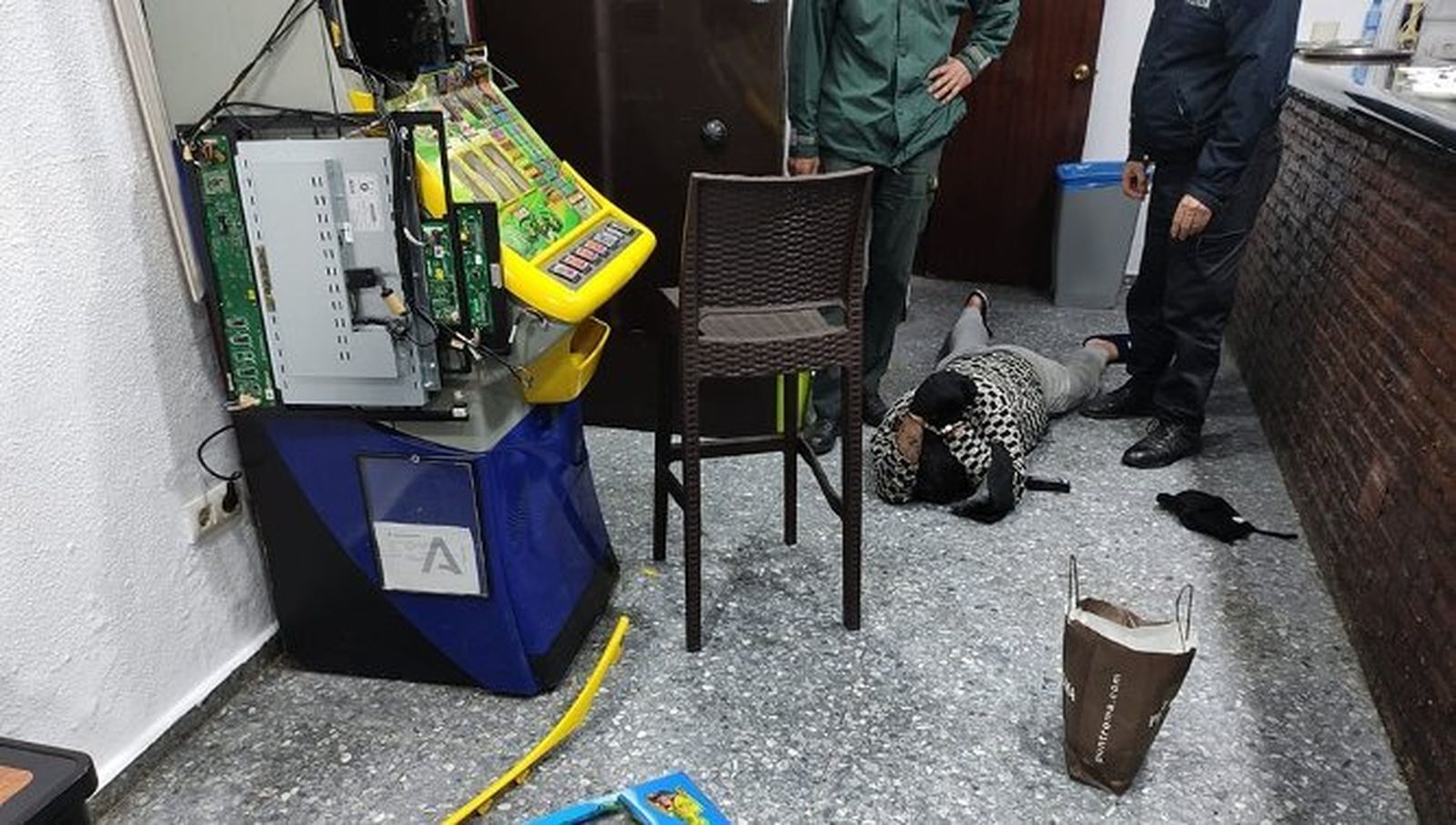 Momento de la detención del ladrón.