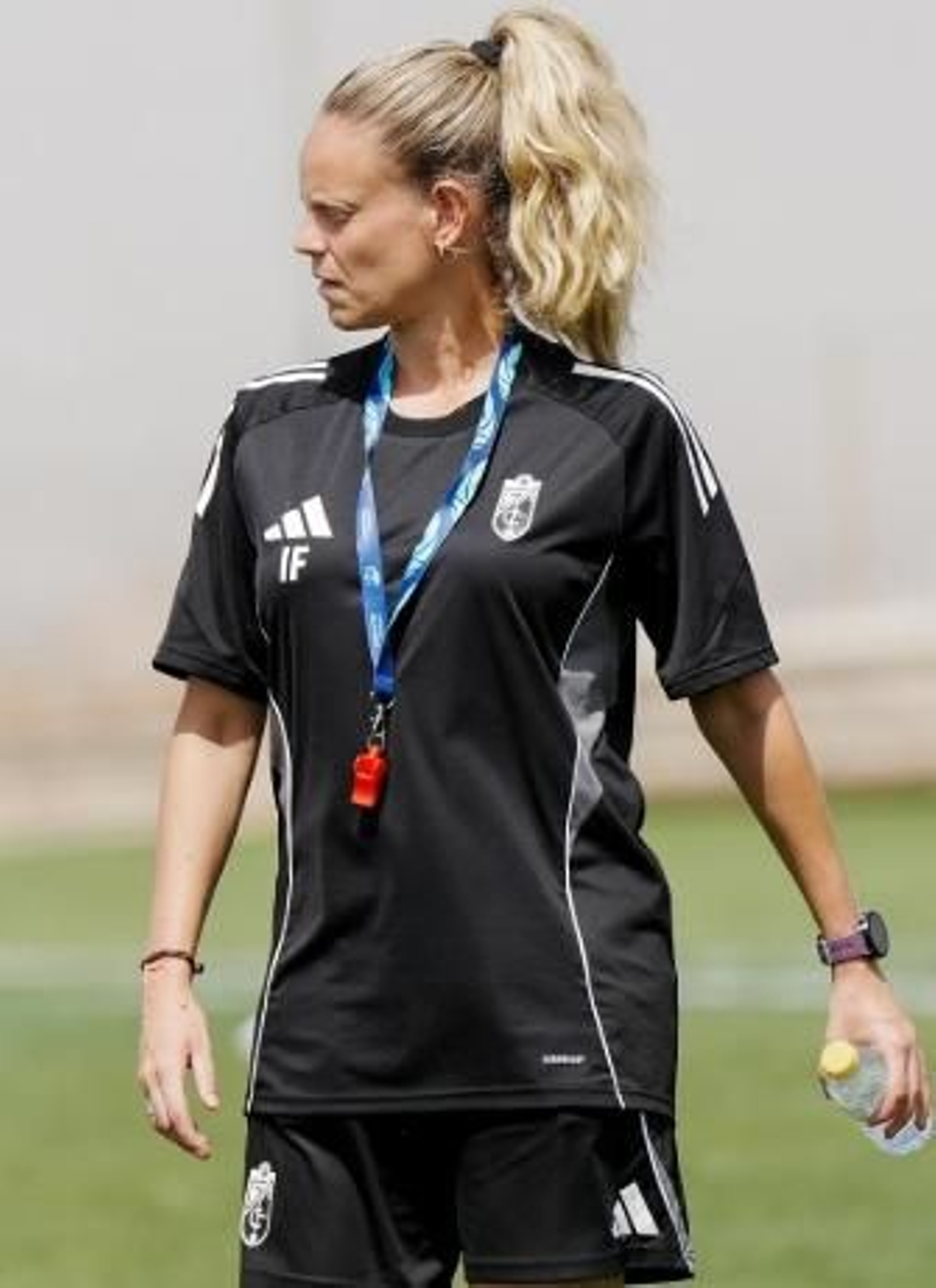 Irene Ferreras en un entrenamiento de su equipo