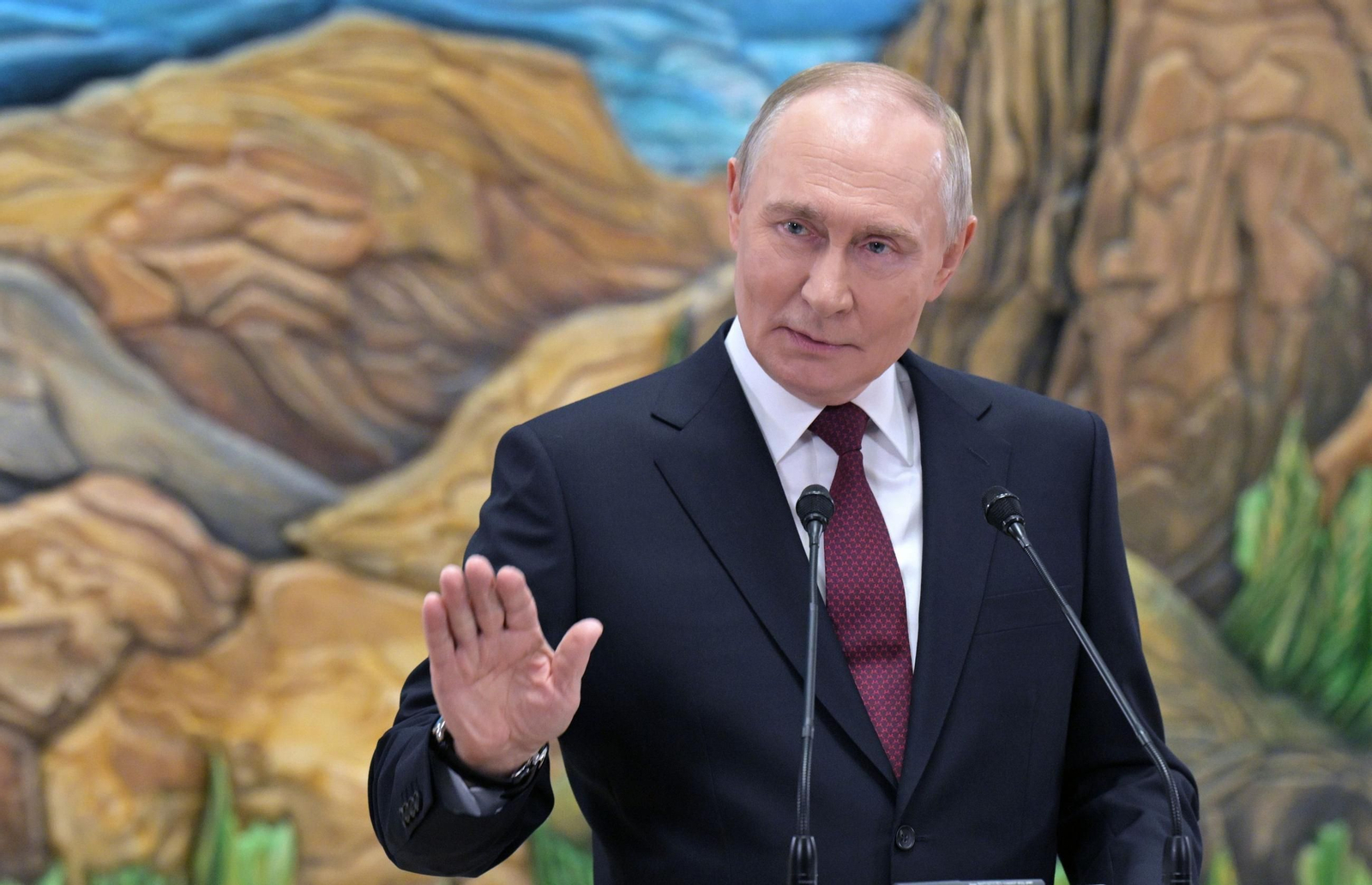 El presidente de Rusia, Vladimir Putin, este jueves en Kirziguistán.