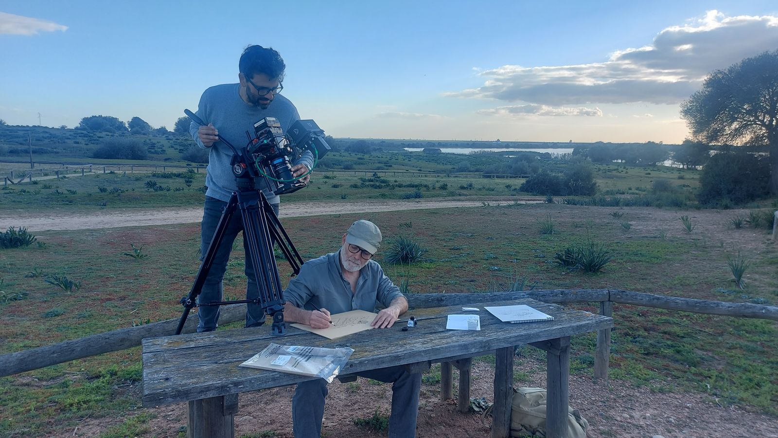 El rodaje del documental.