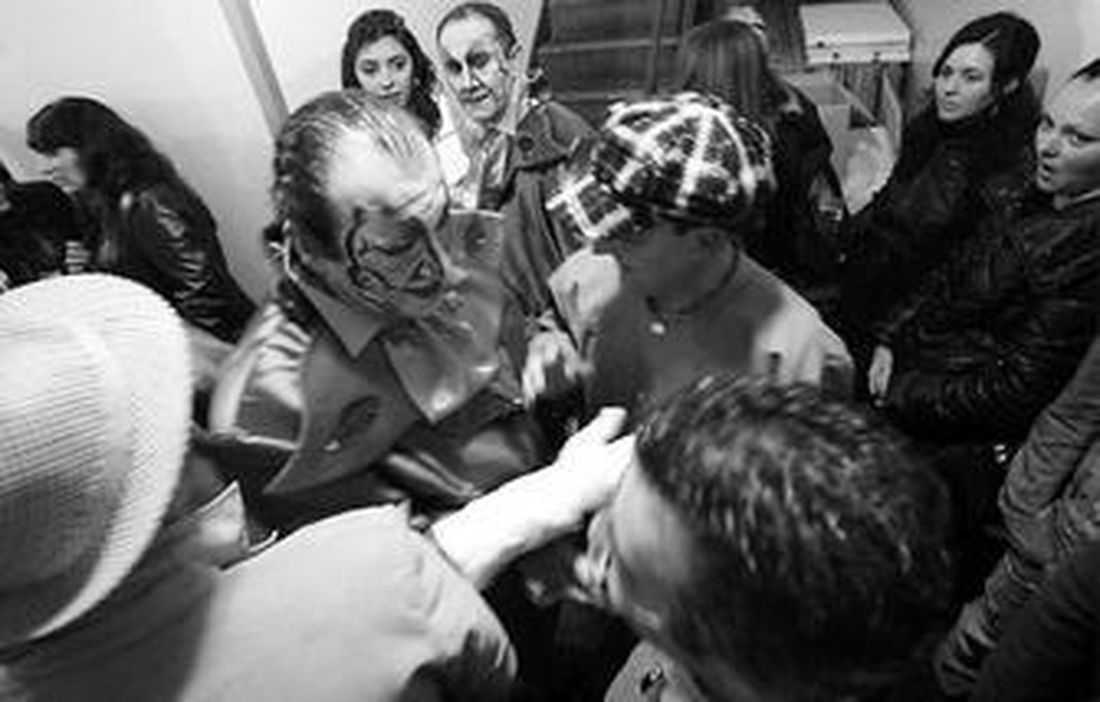 Ramoni coincidió con Quiñones y sus antiguos compañeros en los camerinos del Falla.