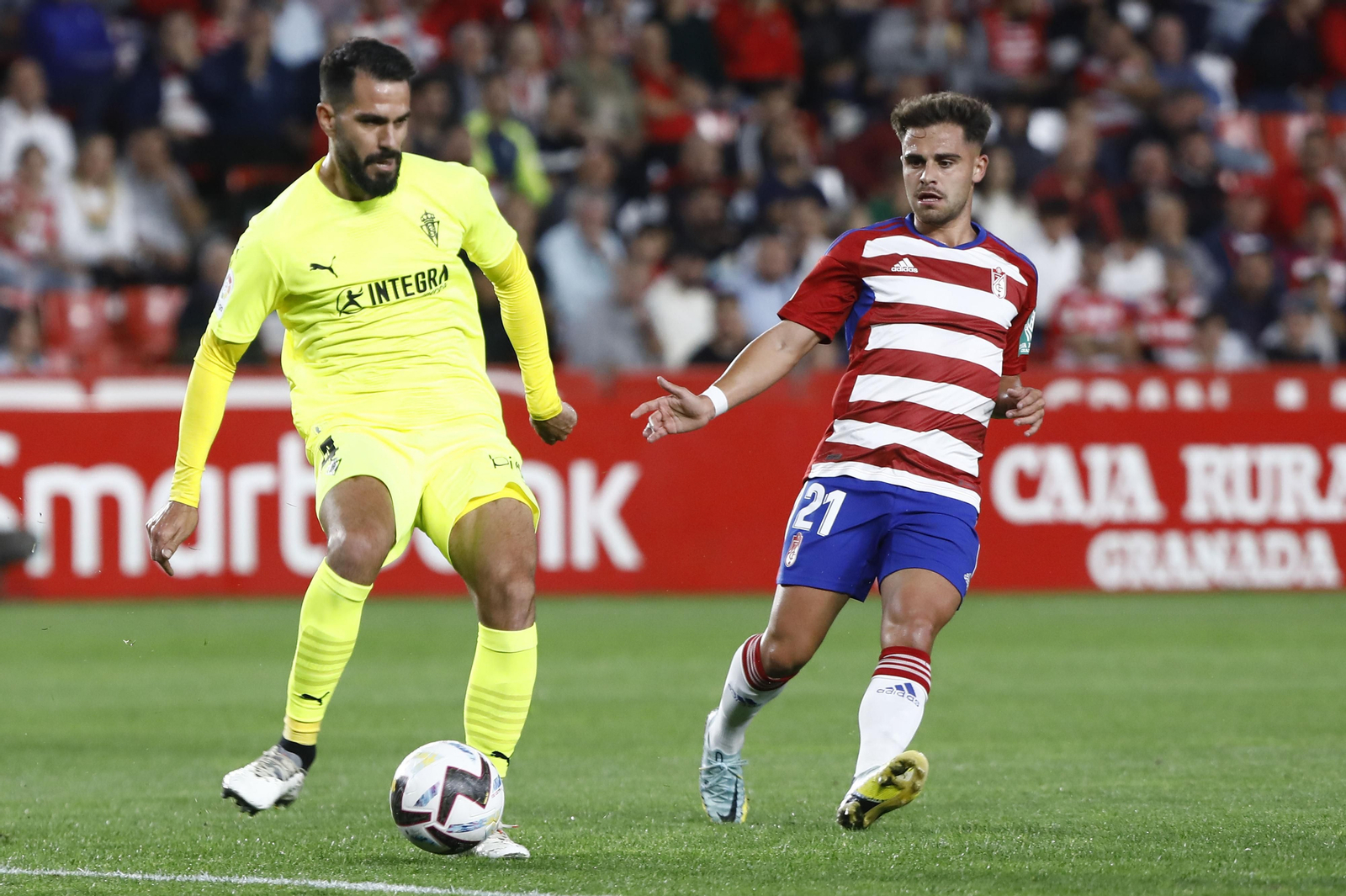 Melendo, en el partido de la primera vuelta.
