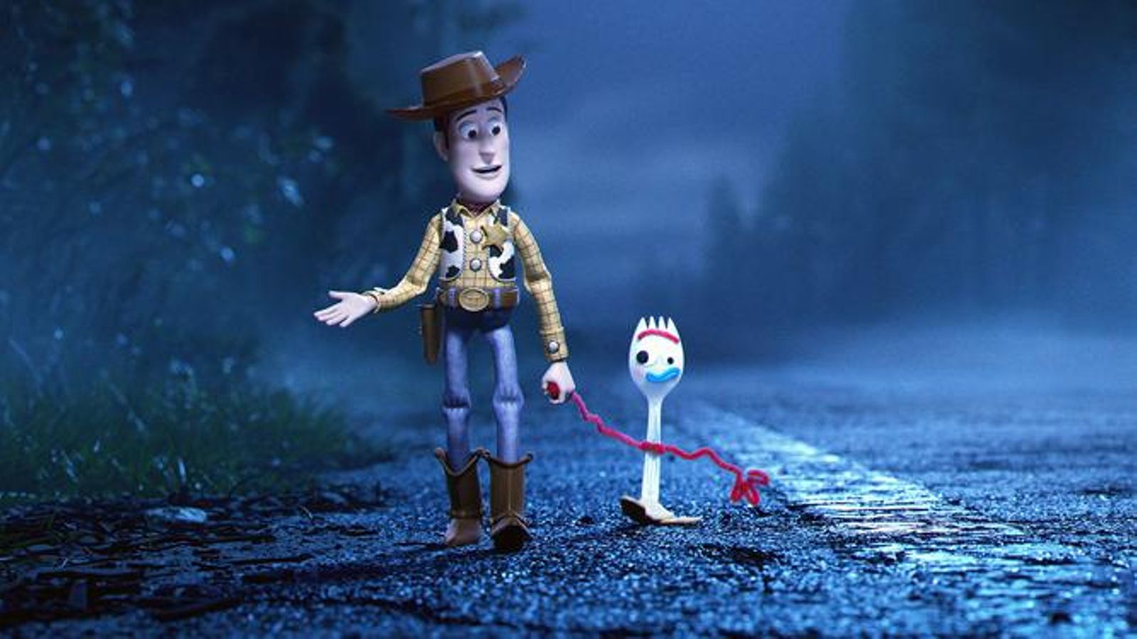 Woody con el nuevo personaje de la saga, Funko.