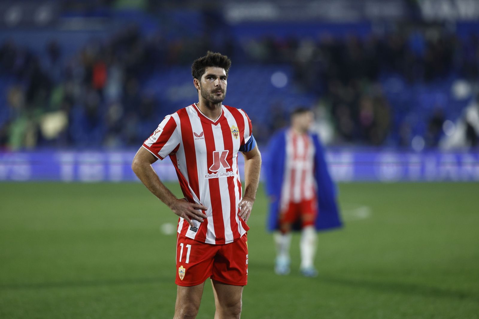 Gonzalo Melero con cara de resignación después del pitido final