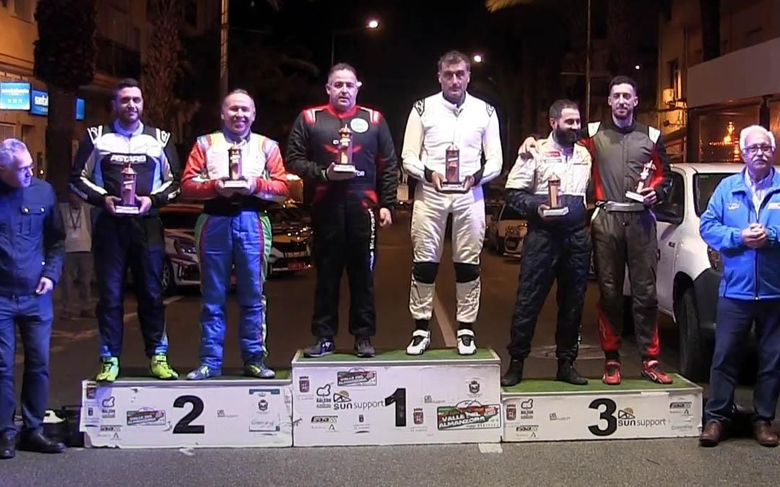 Podio del Rallye del Valle del Almanzora-Sierra Filabres celebrado durante el pasado fin de semana.