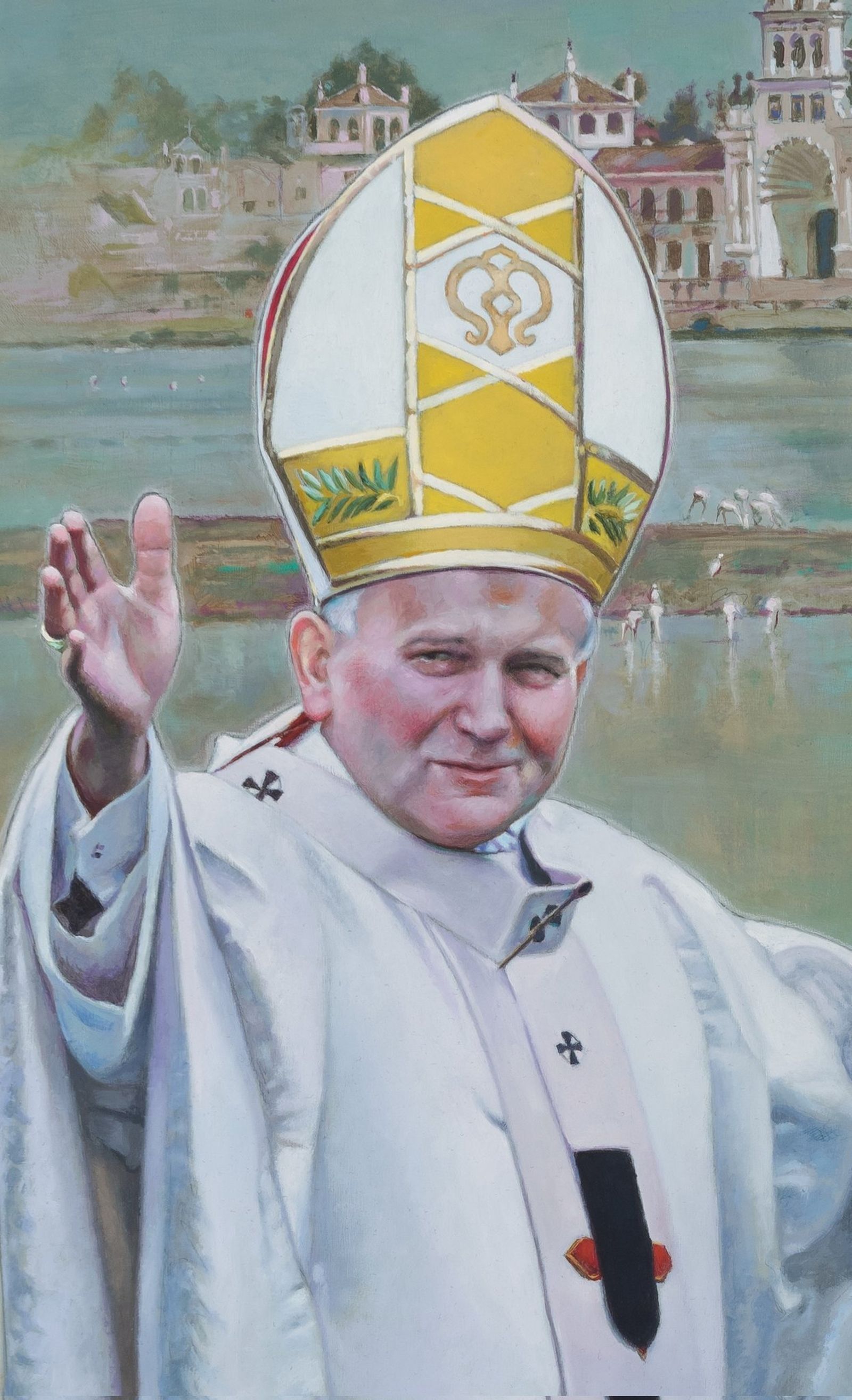 El 14 de junio de 1993 el Papa San Juan Pablo rezó ante la Virgen del Rocío