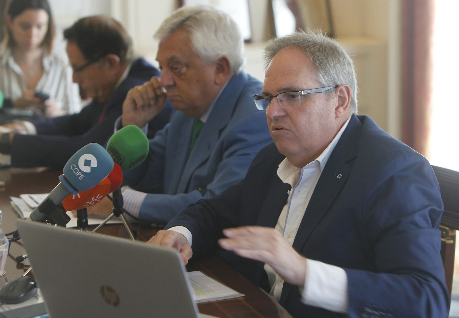 Juan Manuel Muñoz Pichardo, Francisco Herrero y Antonio Pascual, ayer.