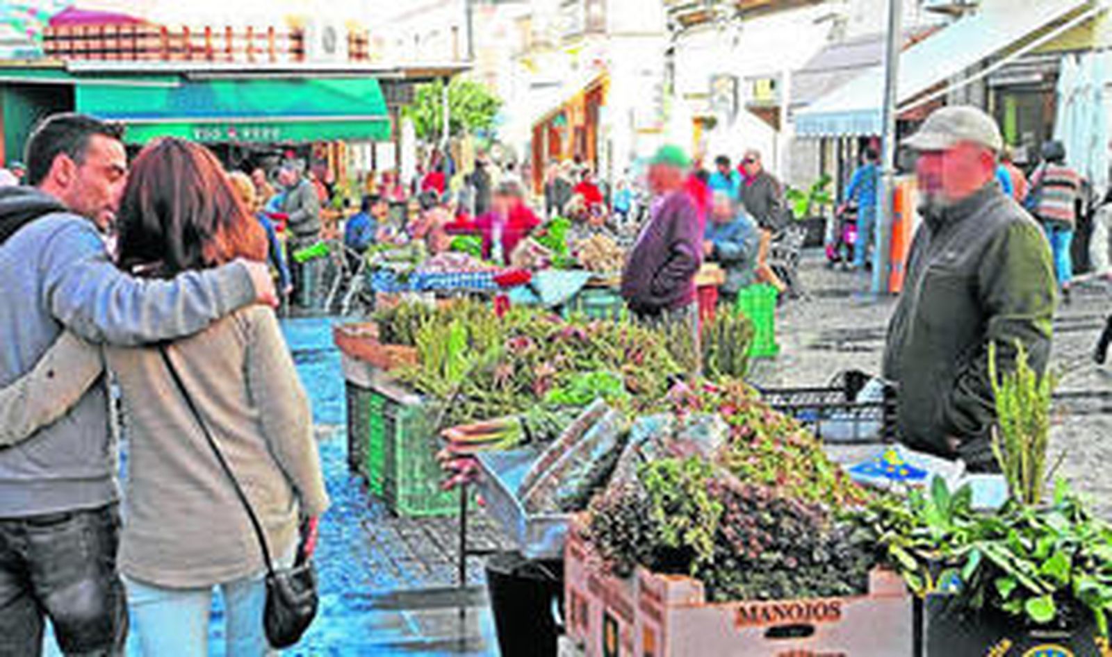 Puestos instalados en la zona de Doña Blanca.