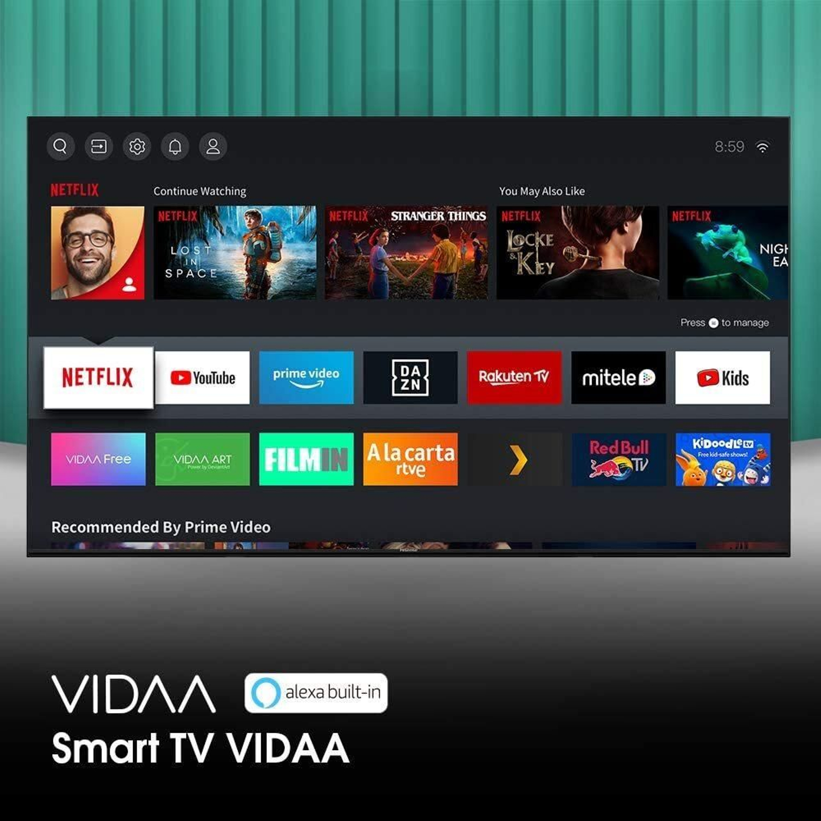 Hisense 43AE7000F UHD TV 2020 - Smart TV Resolución 4K con Alexa integrada