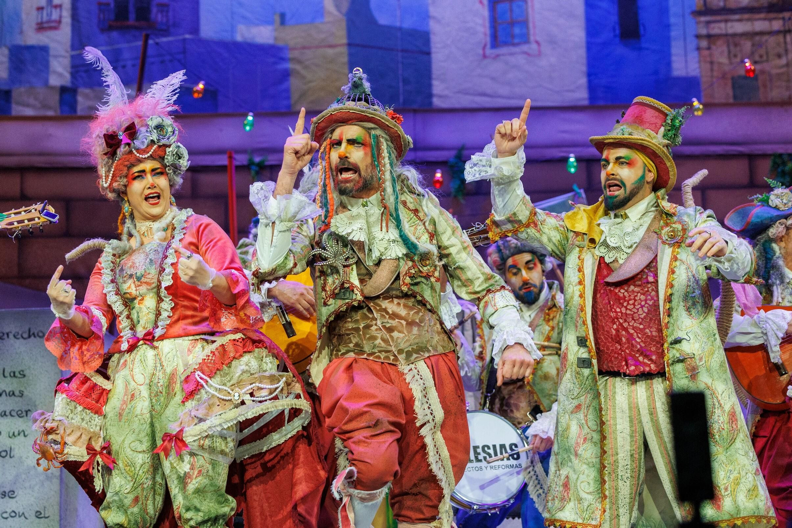 La comparsa 'Las ratas' en una de sus actuaciones en el COAC 2025.