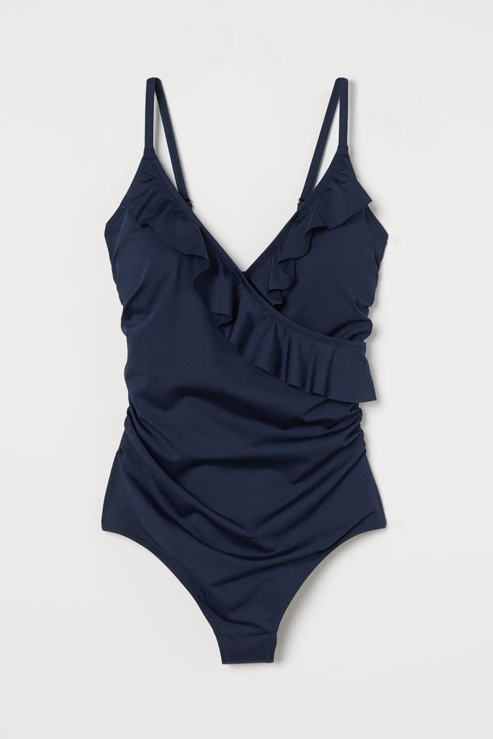 Bañador efecto moldeador azul marino de H&M.