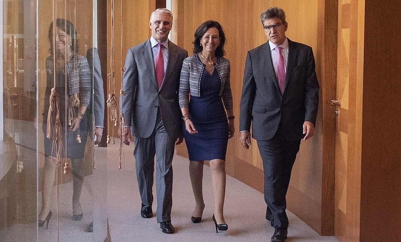 Ana Botín, Andrea Orcel y José Antonio Álvarez.