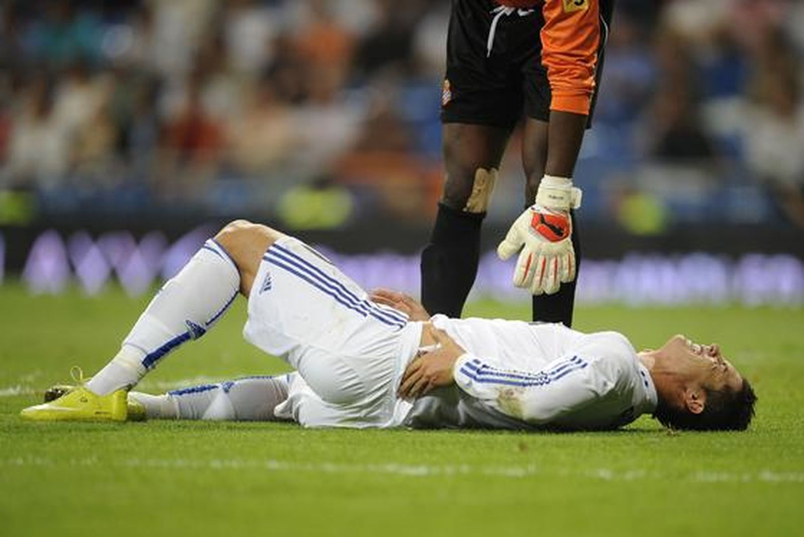 El Real Madrid gana al Espanyol en el Bernabéu. / AFP