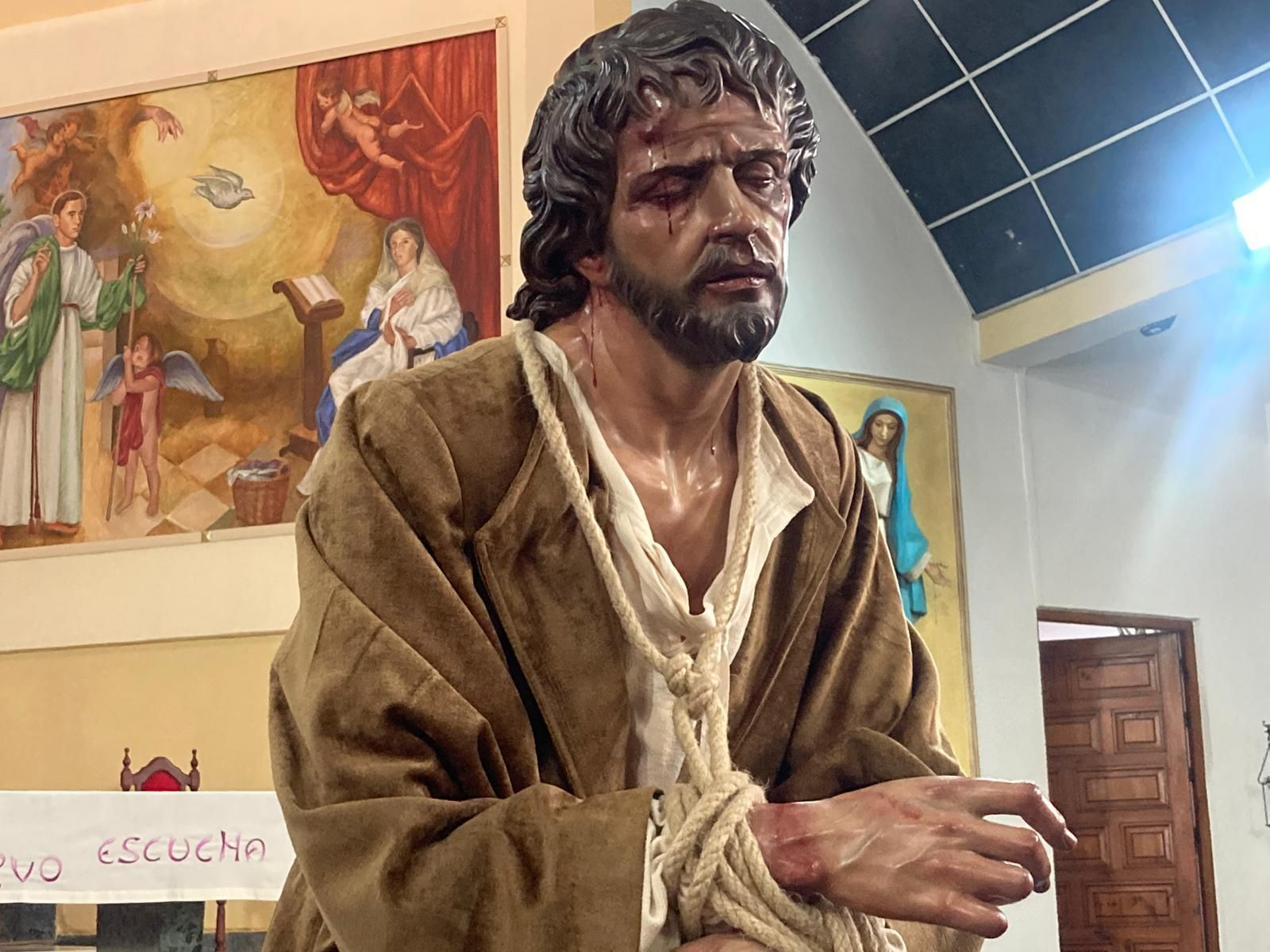 El ladrón Dimás, junto al Señor de la Salud de San Rafael