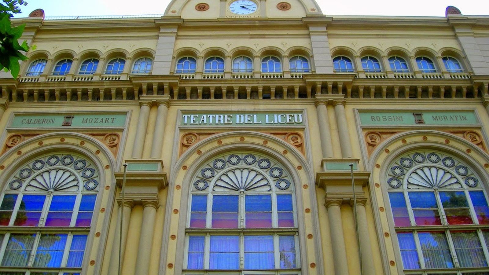 Fachada del Gran Teatro del Liceo de Barcelona.