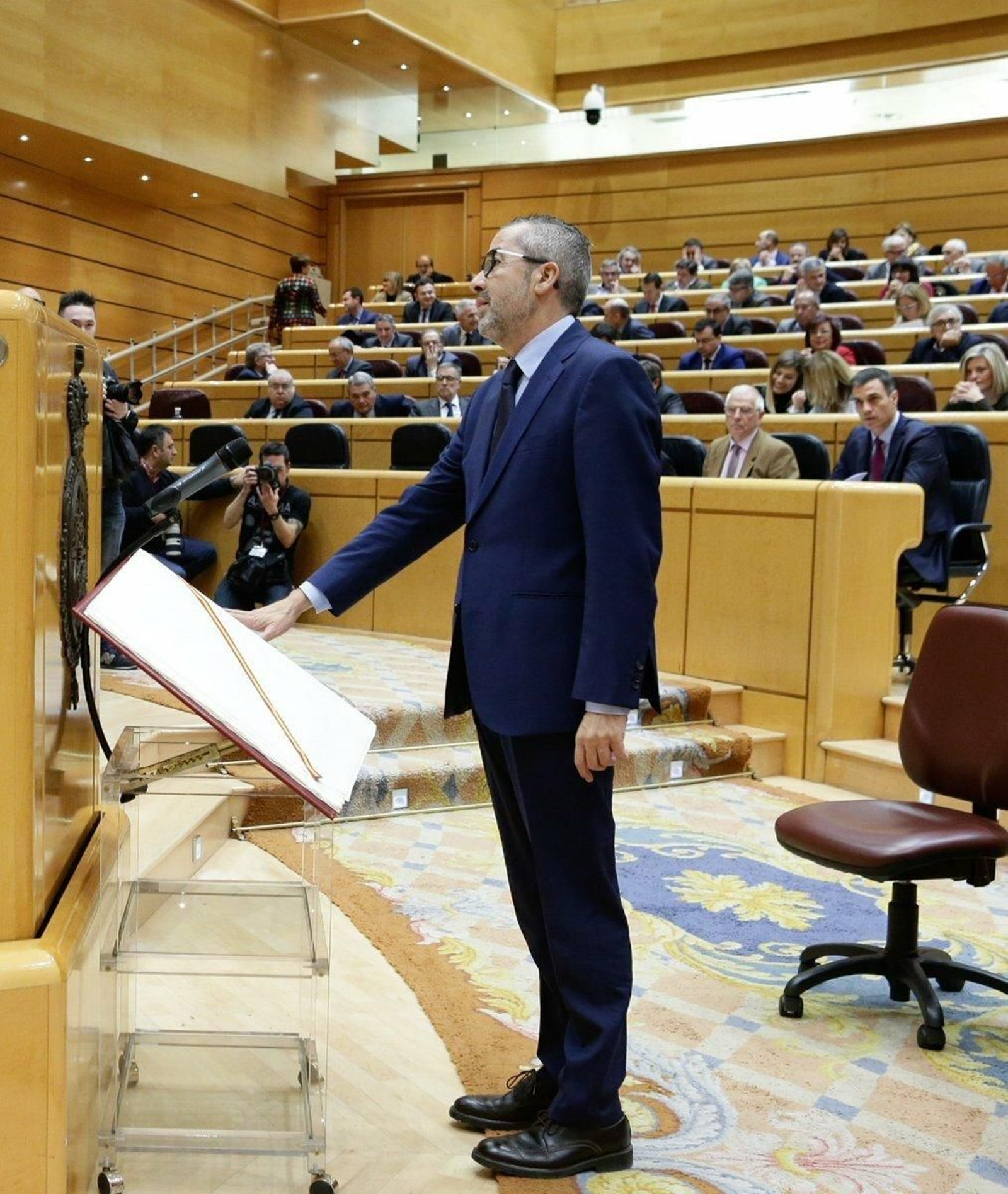 José Muñoz, cuando prometió el cargo como senador por designación autonómica