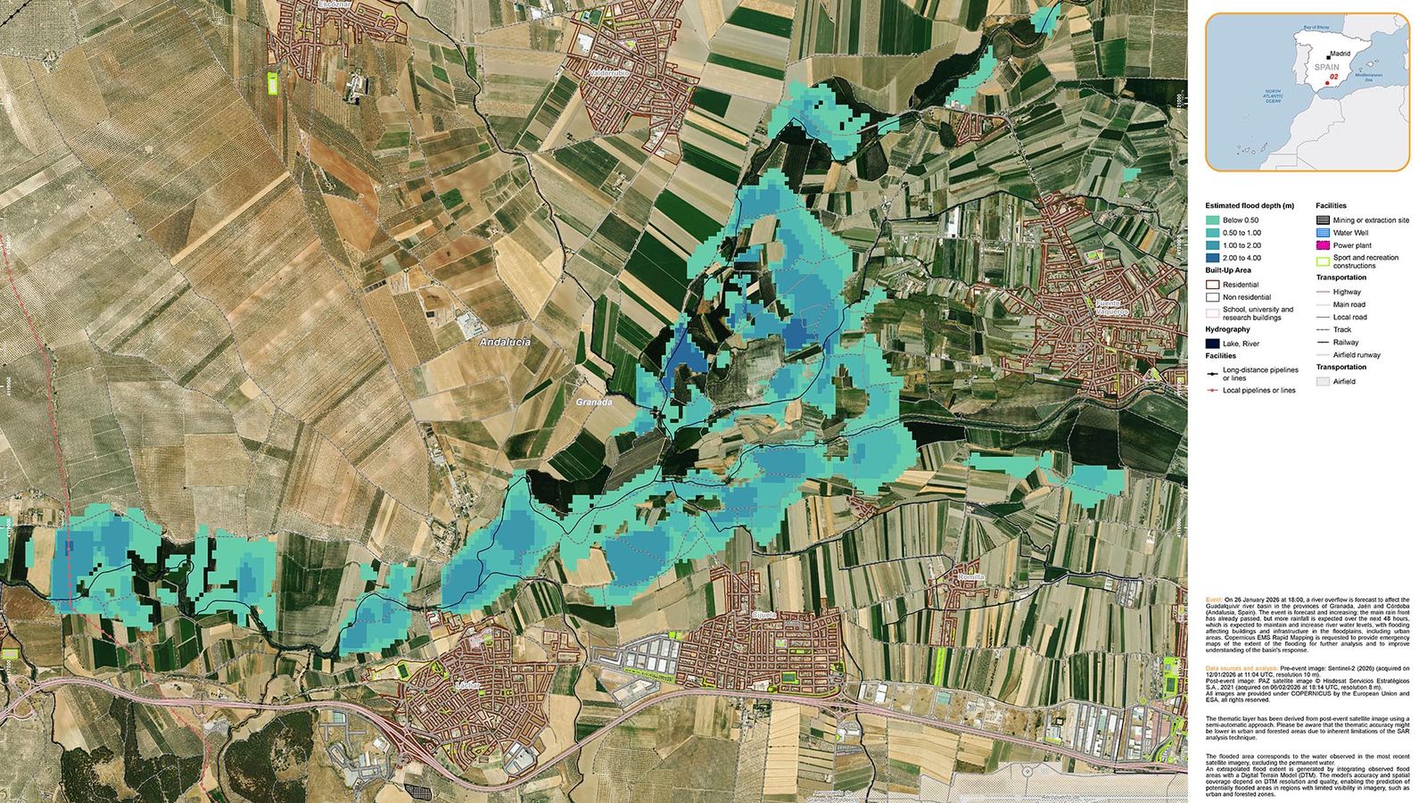 Inundaciones en la Vega de Granada el 6 de febrero