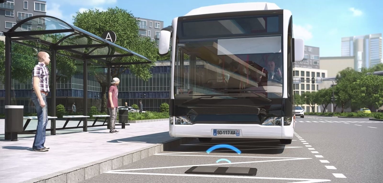 Infografía en la que se ve el sistema de carga en el suelo.