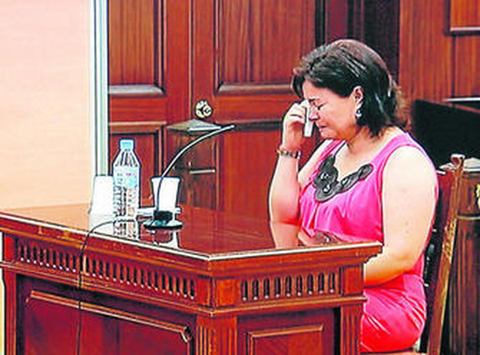 Ruth Ortiz, durante su declaración en el juicio por la muerte de sus hijos.