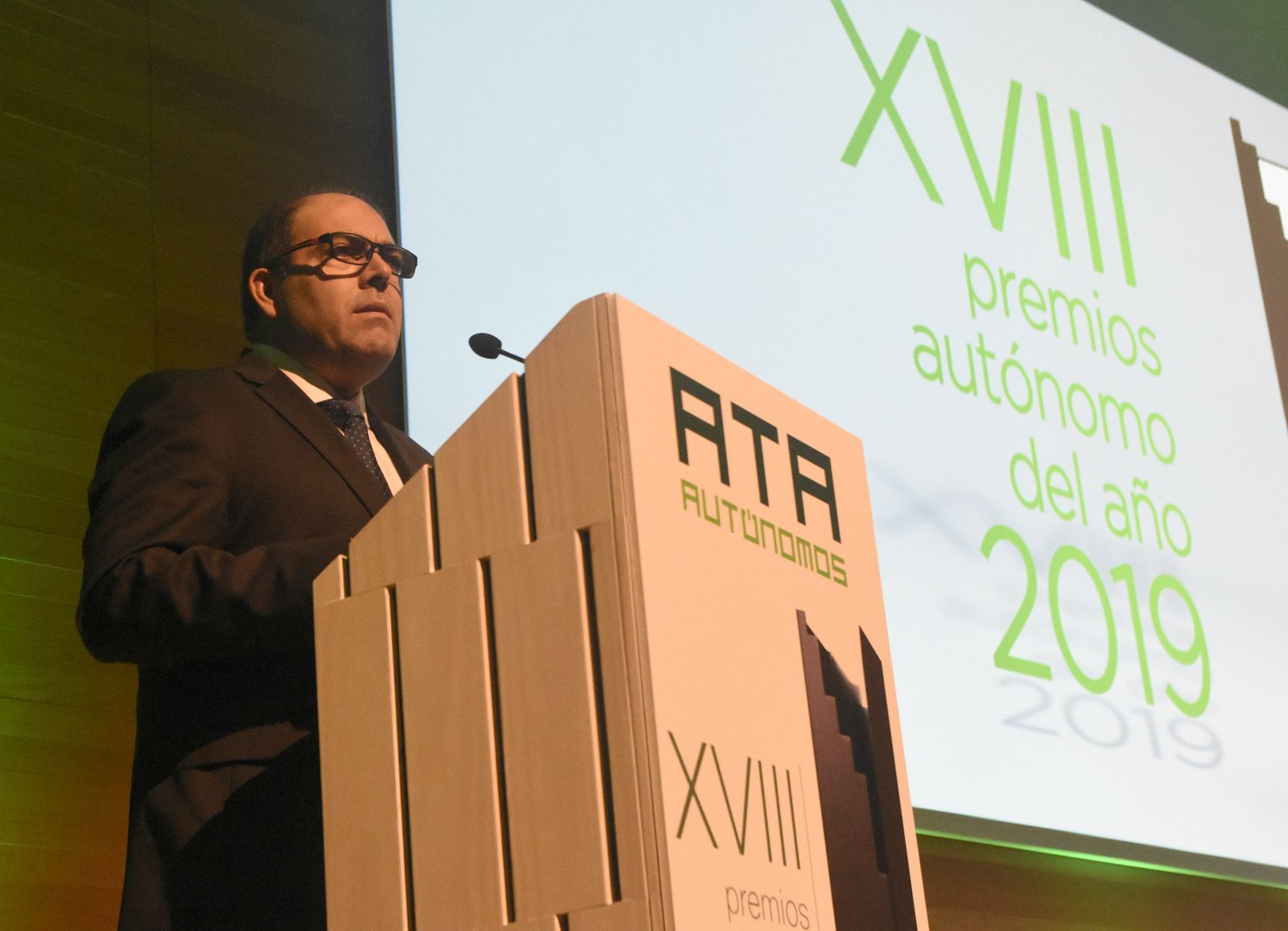 Lorenzo Amor, presidente de ATA, durante la entrega de premios del colectivo que tuvo lugar hace unos meses en Córdoba.