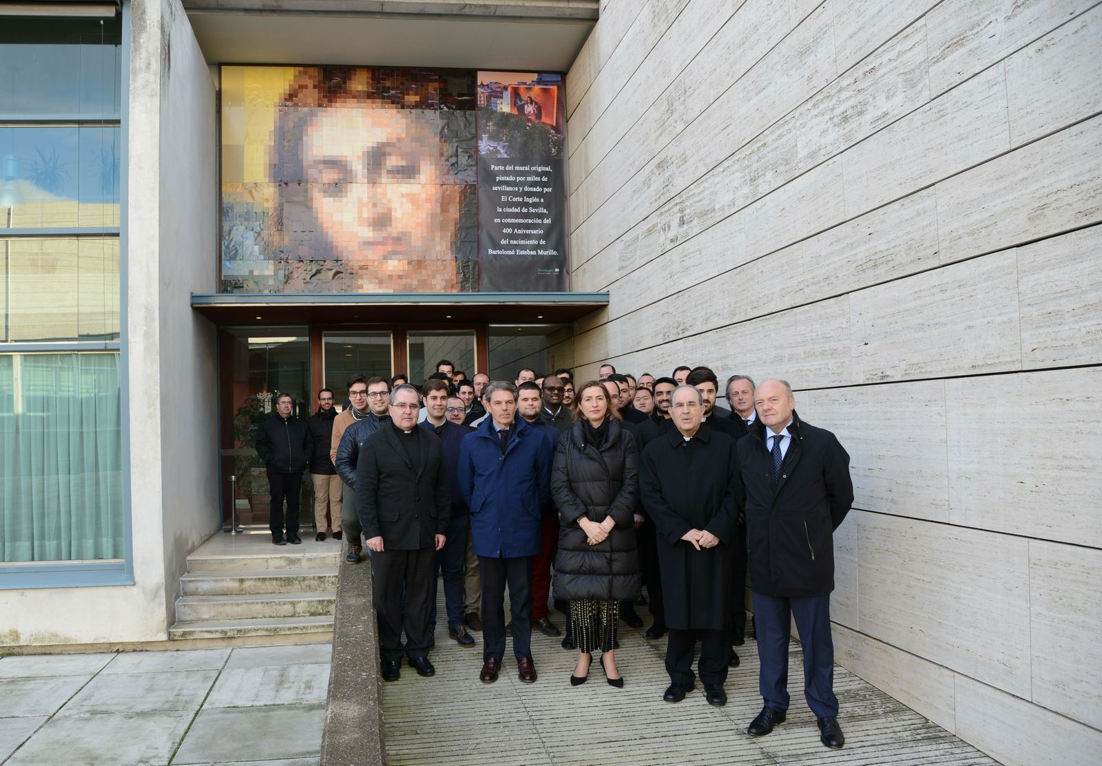 Inauguración del mural de 'La Colosal' de Murillo en el Seminario de Sevilla.