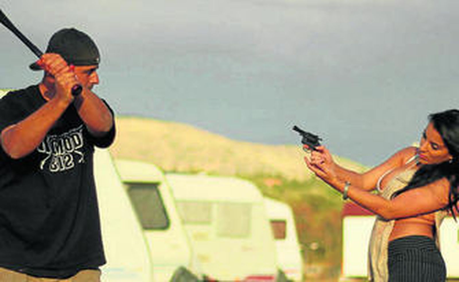 Imagen del rodaje de la película en Madrid.