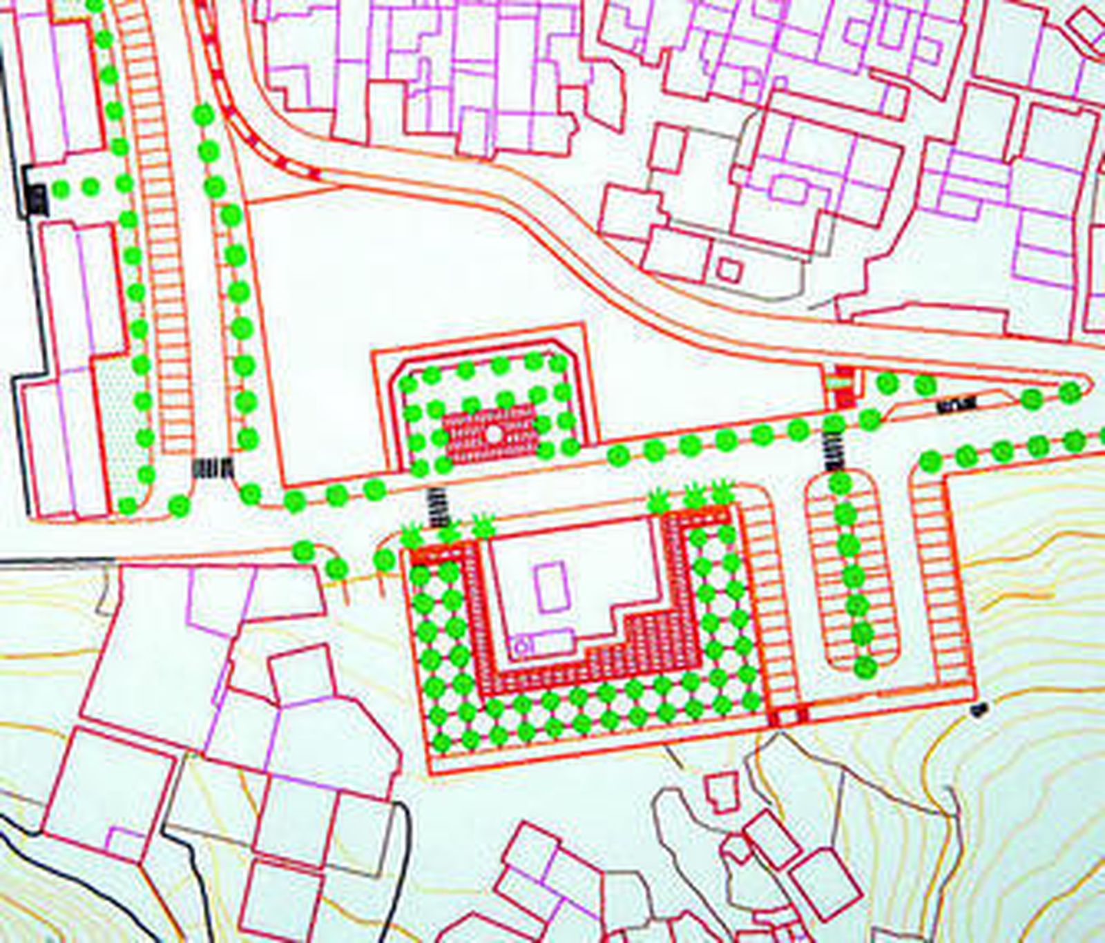Detalle del plano en el que se observa el lugar que ocuparán las VPO.