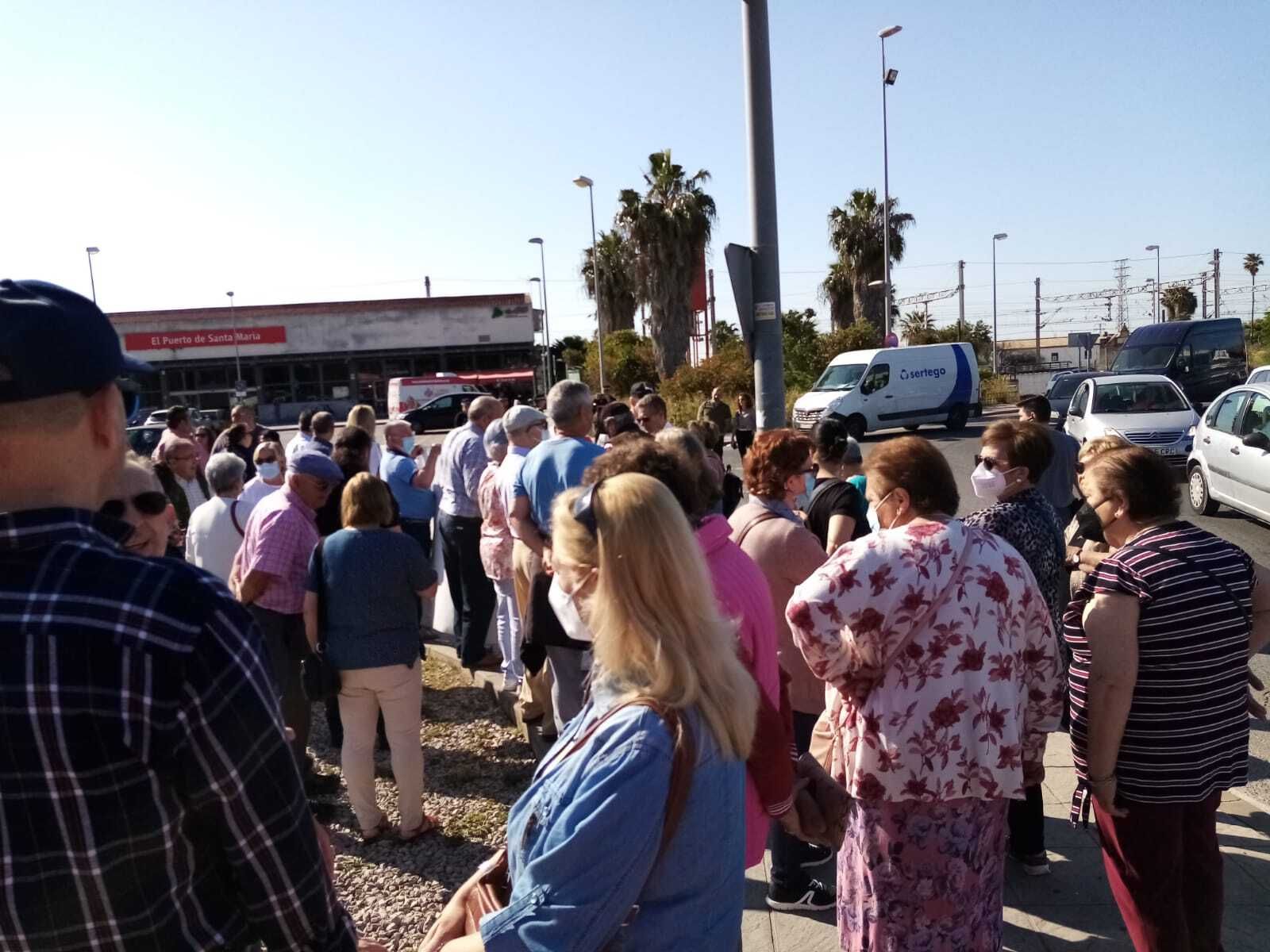 Un imagen de la concentración de la Flave del pasado viernes en demanda de la estación de autobuses.