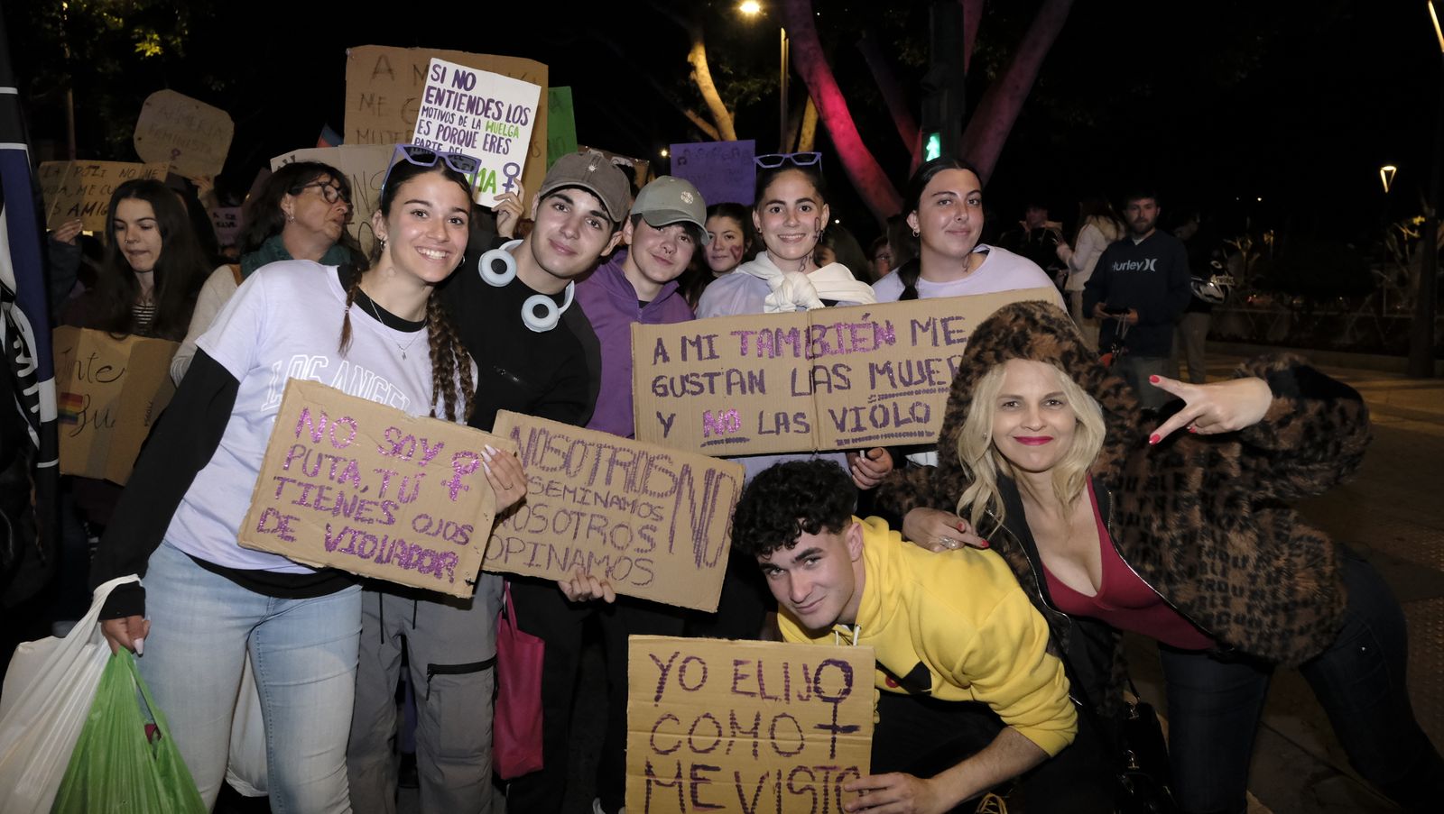 Imágenes de las manifestaciones por el Día de la Mujer en Almería
