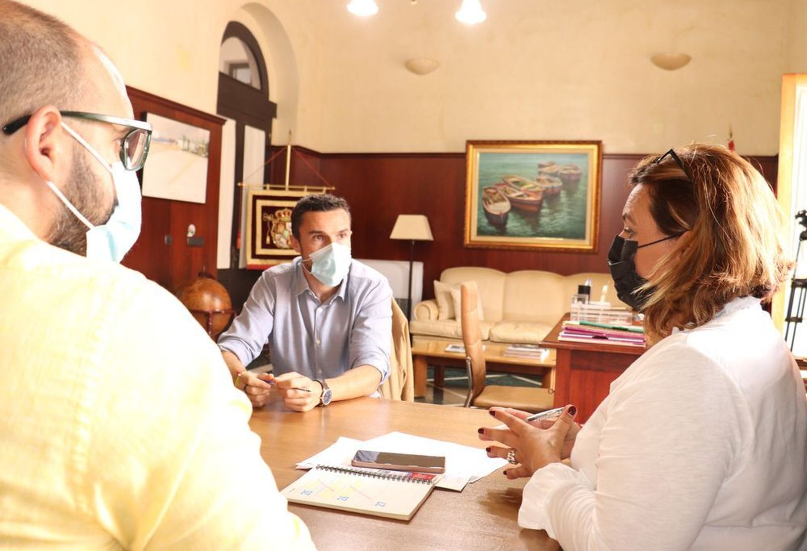 Amaya y Vila durante la reunión en Puerto Real