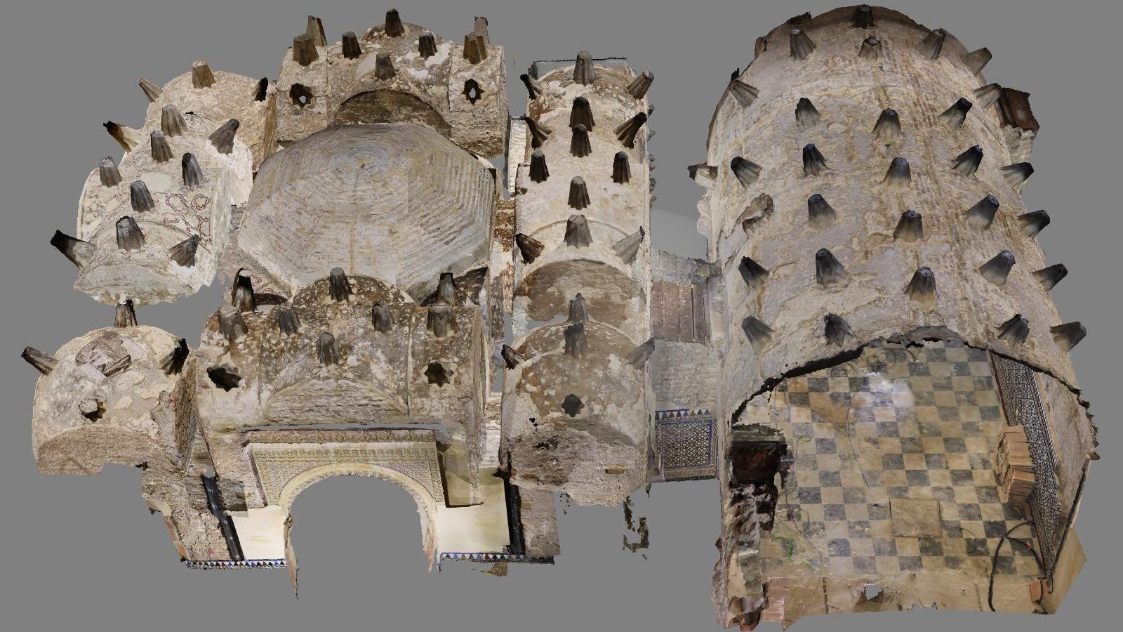 Reconstrucción en 3D de los baños realizada por Margarita de Alba.