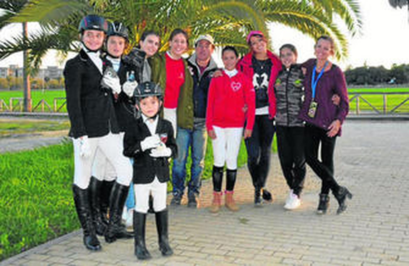 El conjunto del Dressage Sotogrande, ayer en Jerez.
