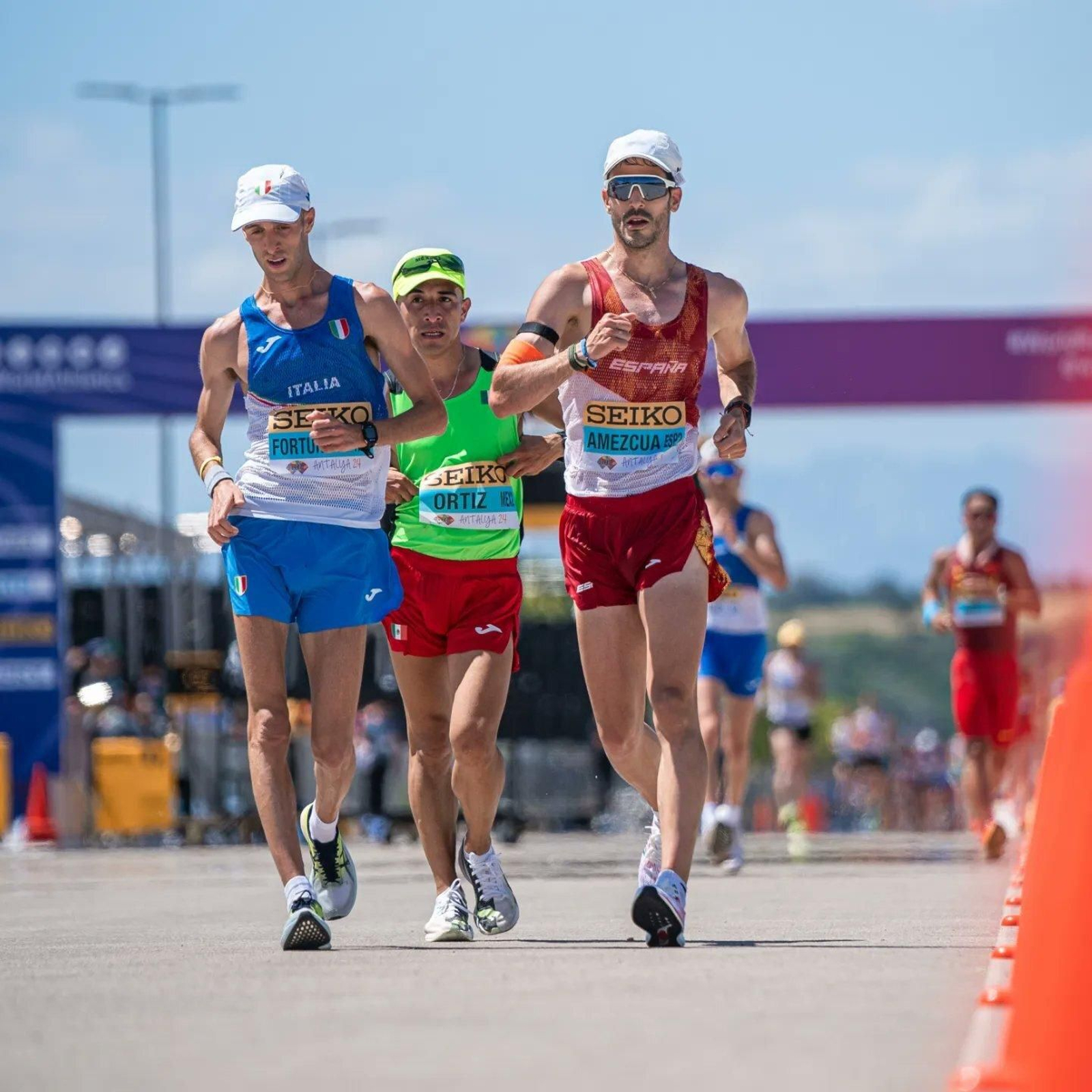 Alberto Amezcua en una prueba con la selección española.