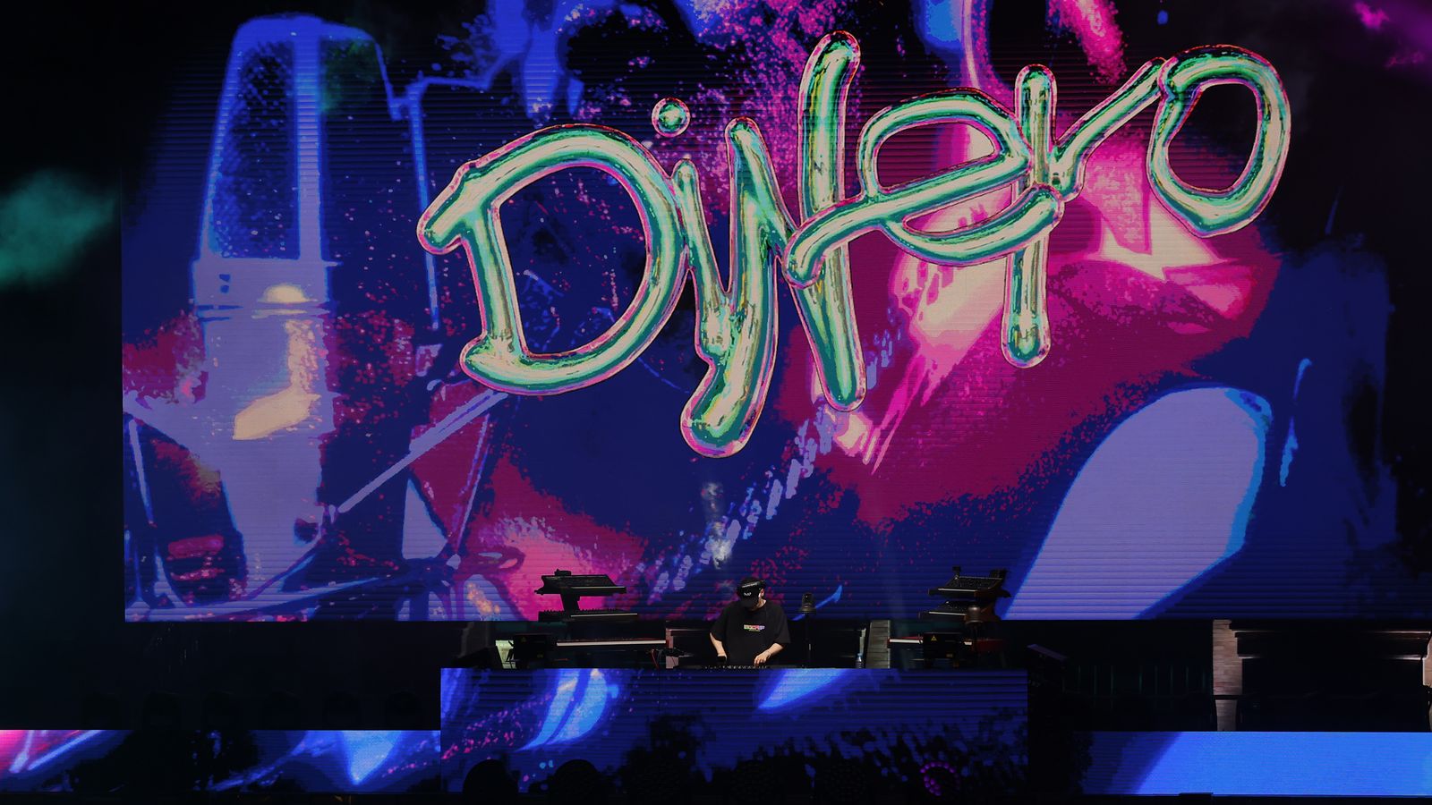 Otro momento de la actuación de Bizarrap.