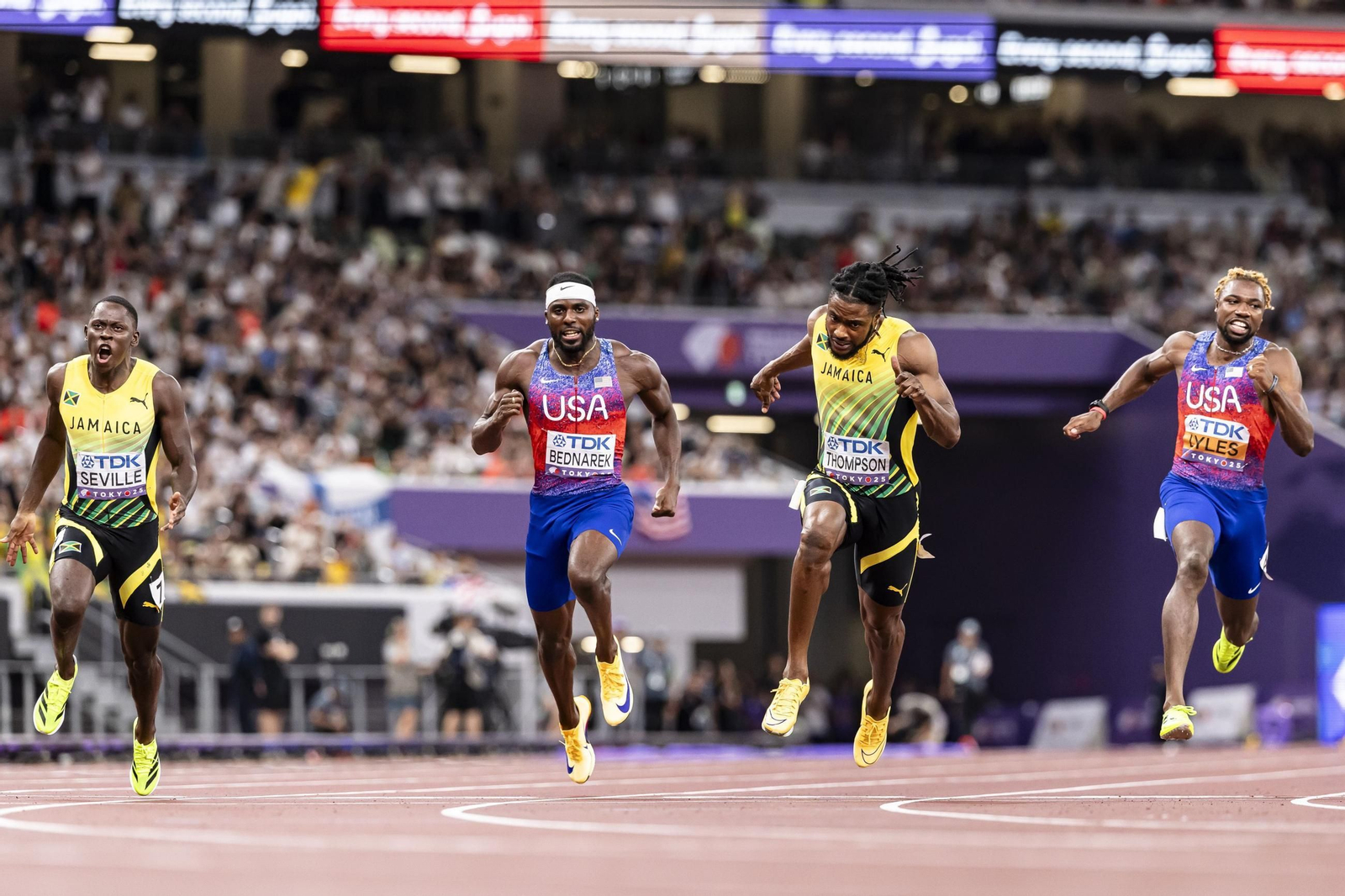 Las mejores imágenes del triunfo de Seville en 100 metros y del resto del Mundial de atletismo