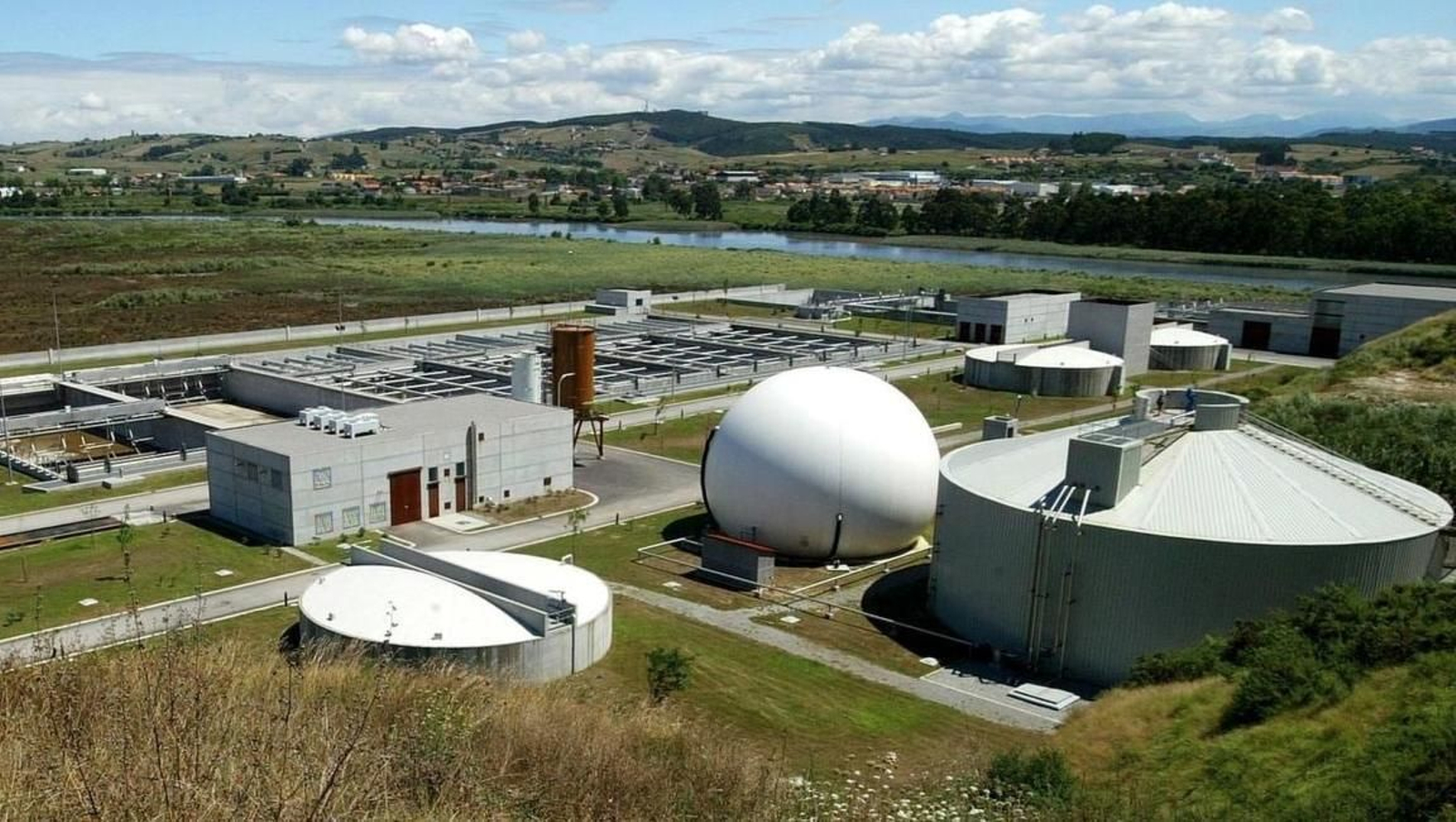 Una planta de biogás.