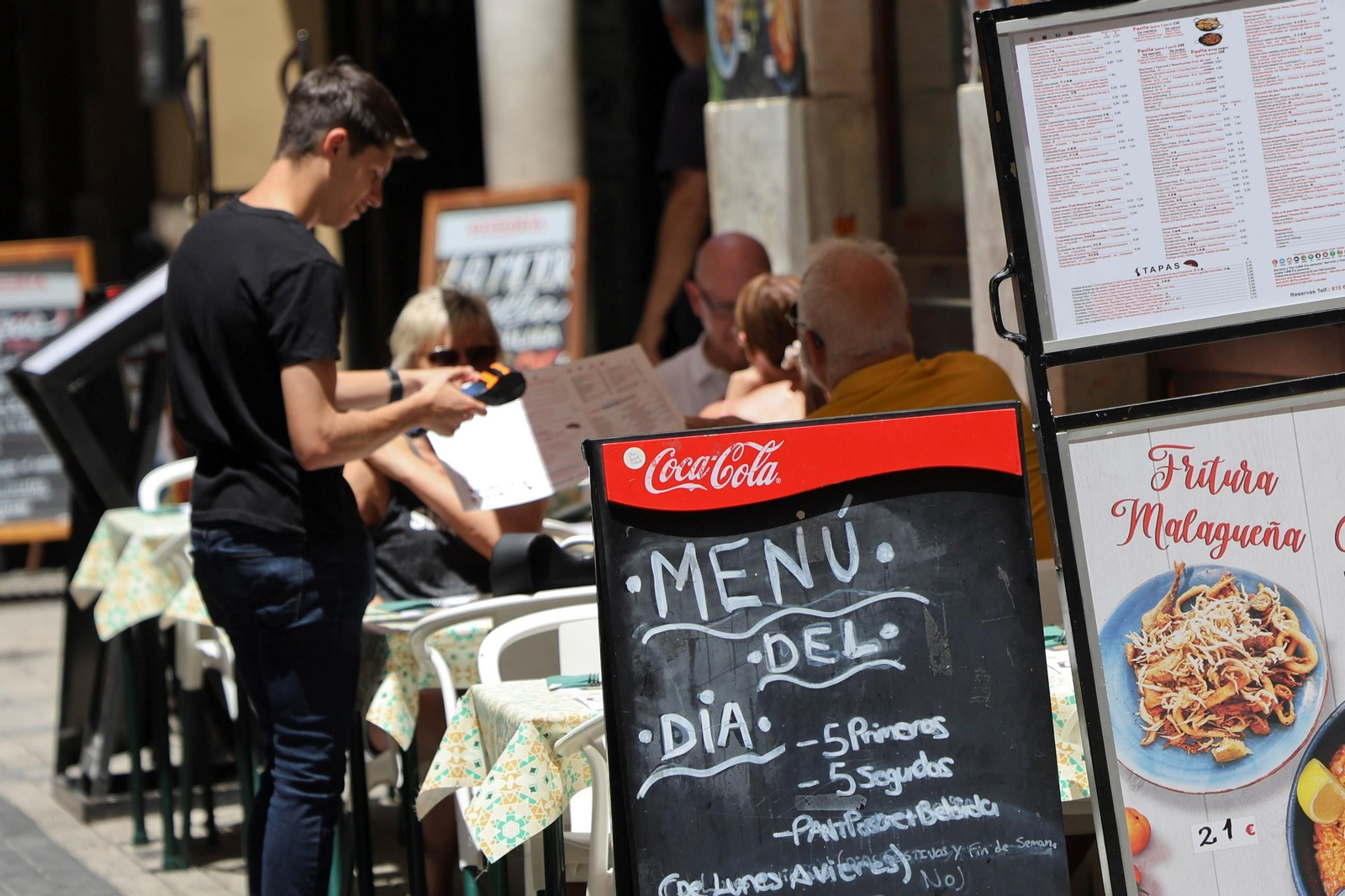Trabajador de la hostelería en Málaga