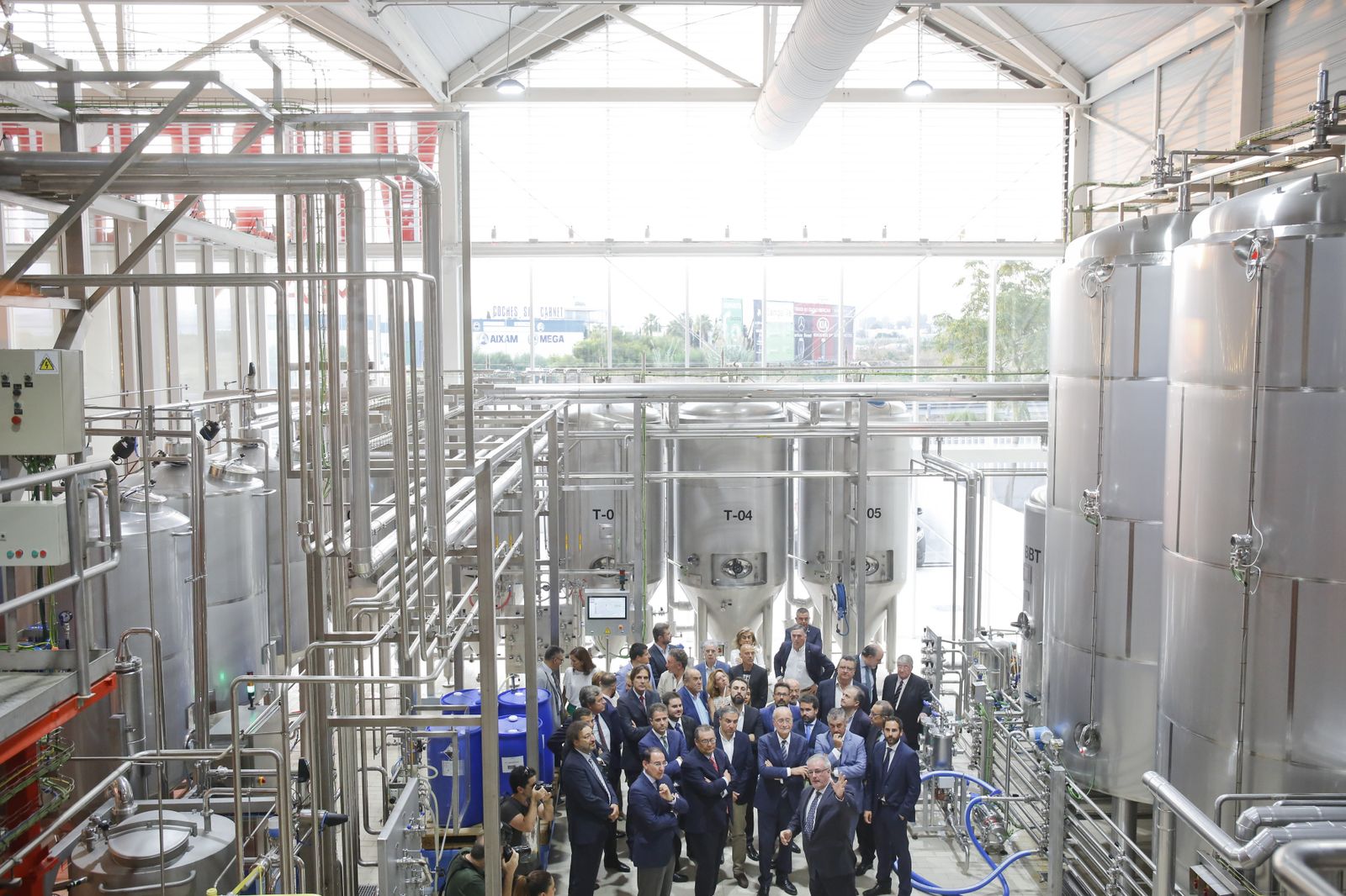 Un momento de la inauguración oficial de la fábrica.