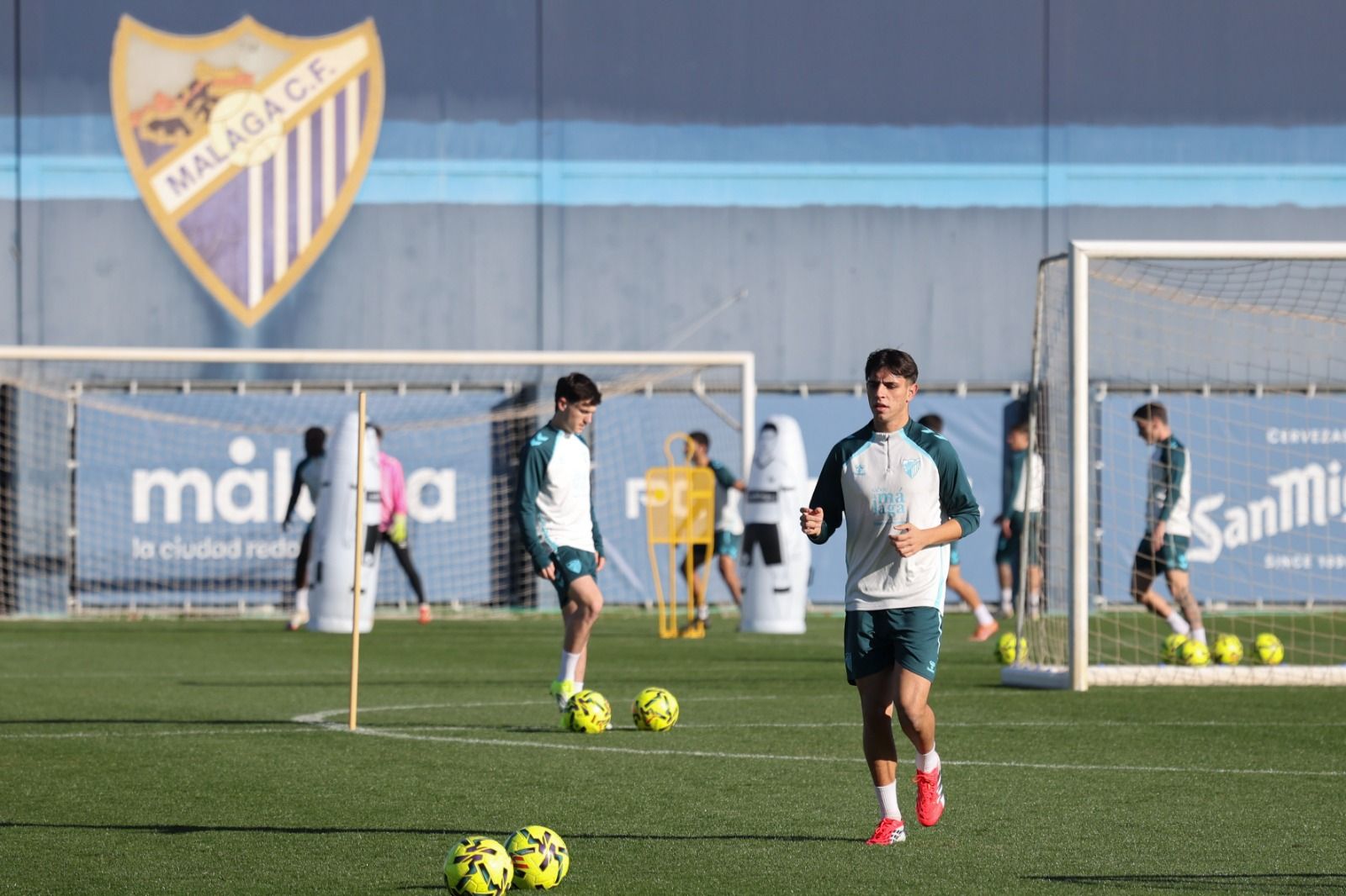 Entrenamiento Málaga CF: Carlos Puga y Haitam, bajas inesperadas
