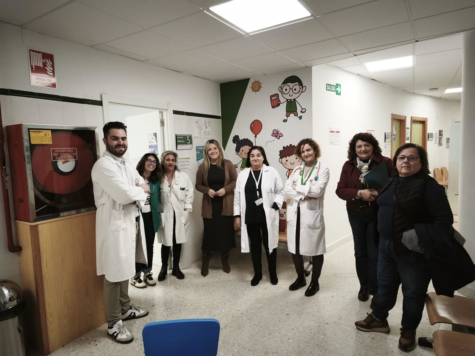 Visita de la delegada del centro de salud.