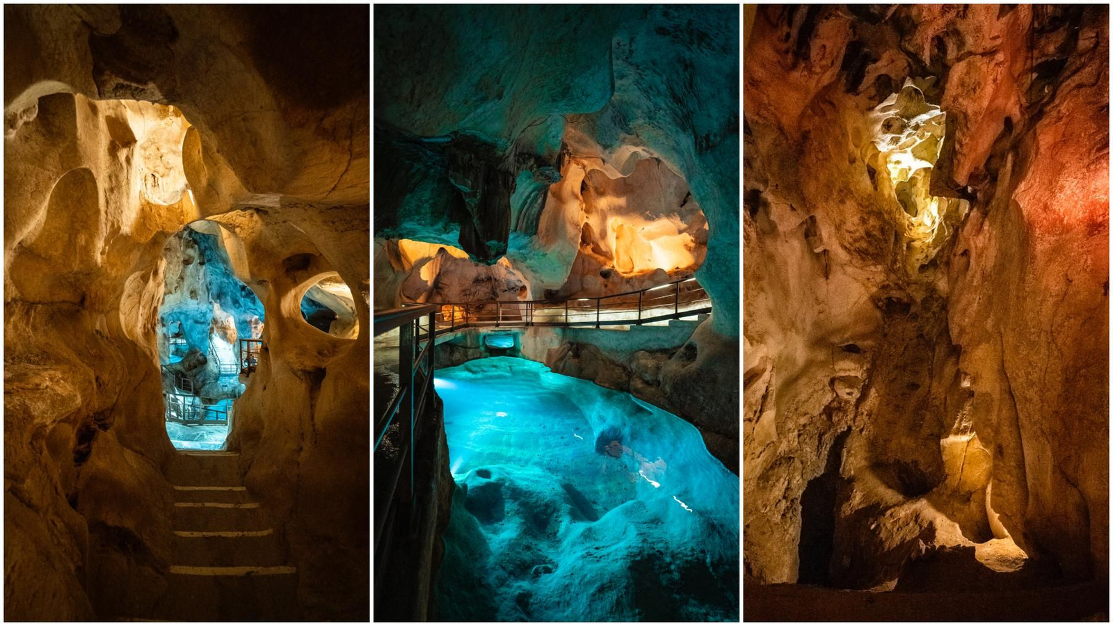 Zonas de la Cueva del Tesoro de Rincón de la Victoria.