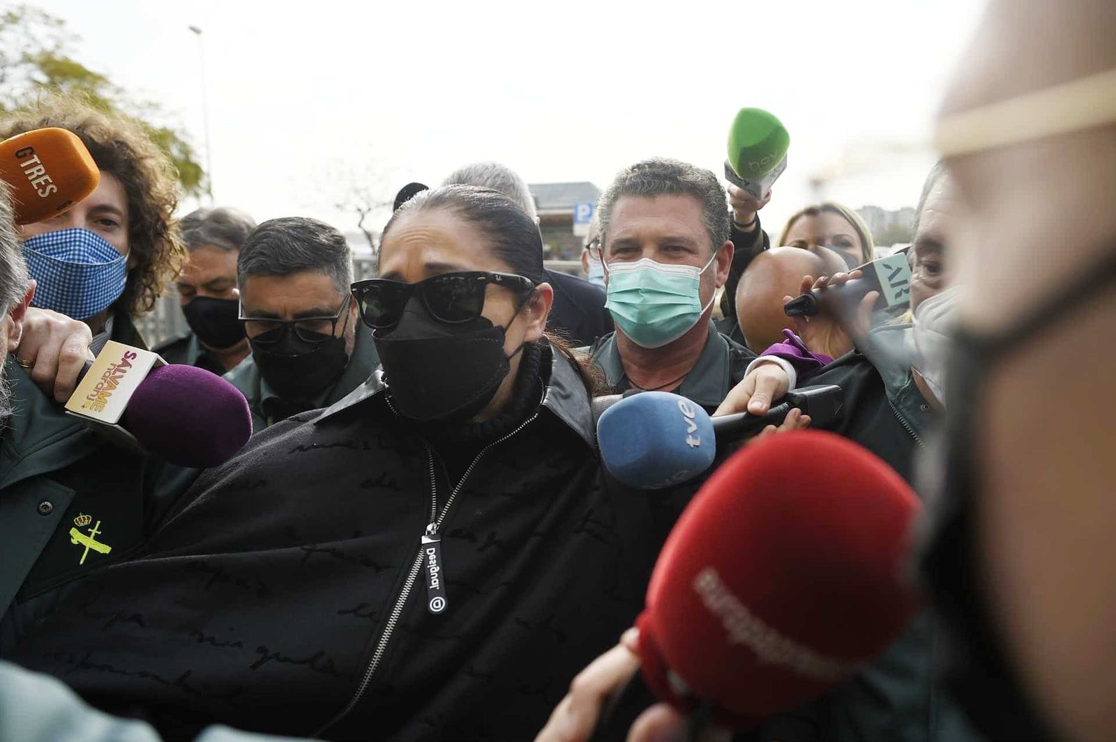 Isabel Pantoja, el martes, a su entrada a los juzgados de Málaga.