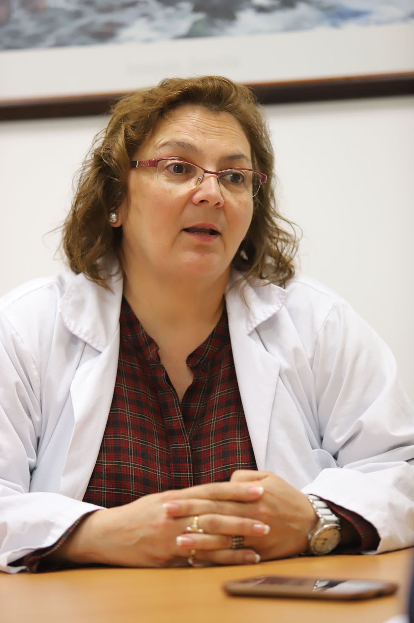 Paloma Hergueta en el hospital Infanta Elena de Huelva.