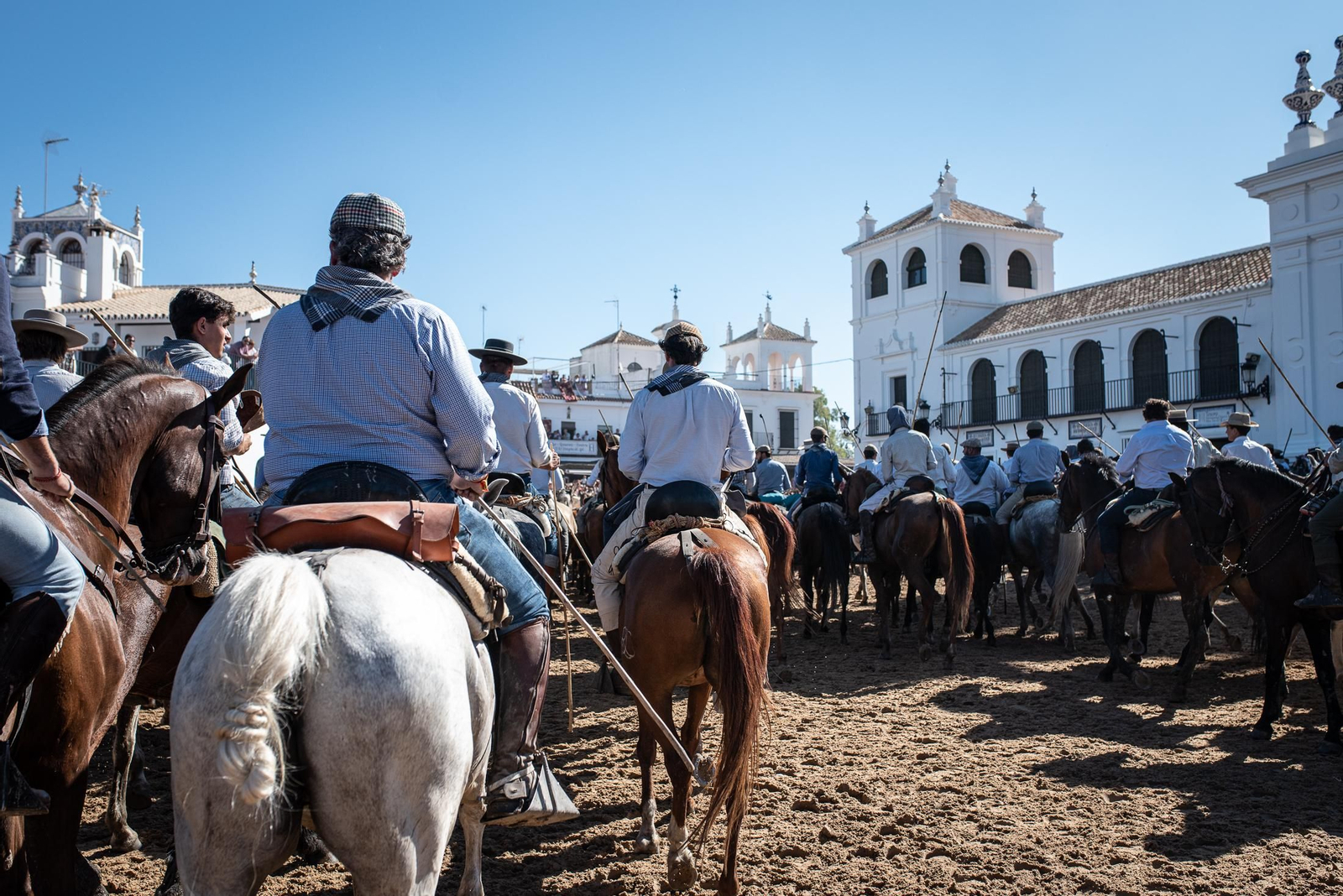 Imágenes de la Saca de las Yeguas a su paso por El Rocío